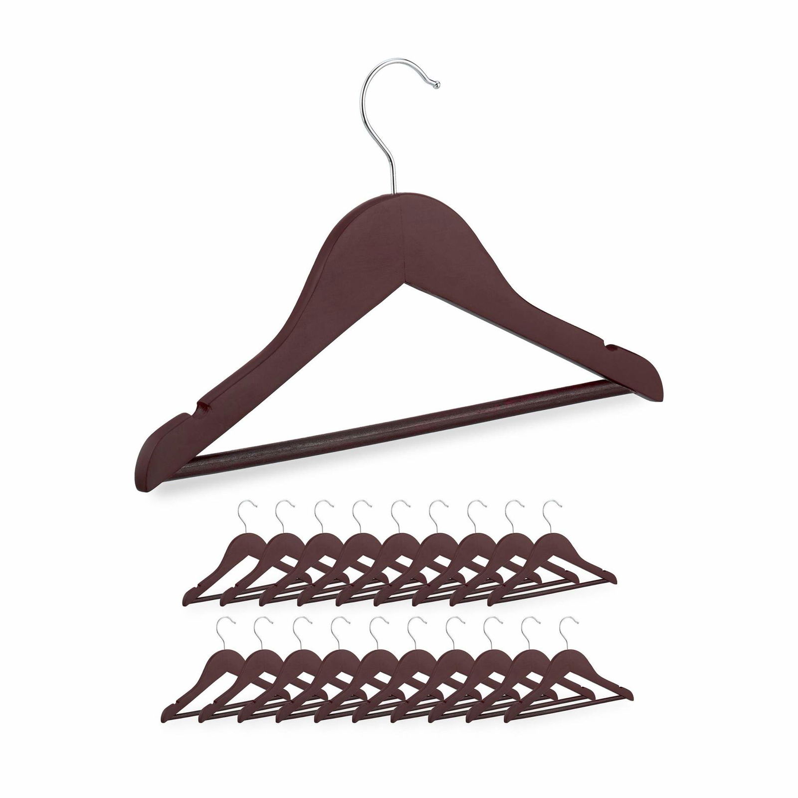 Sæt med 20 træbøjler til børn