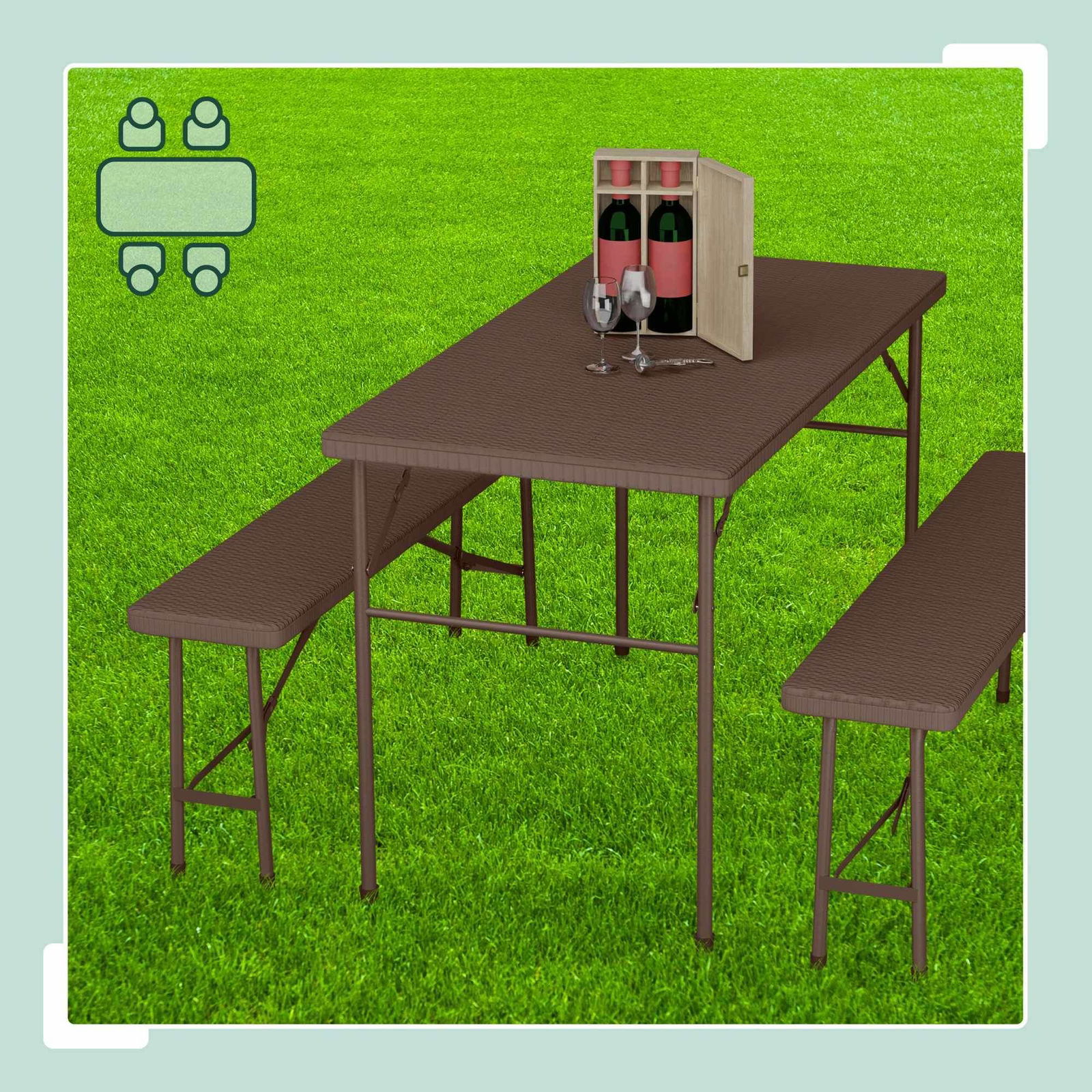 3-delt sammenklappeligt ølteltsæt