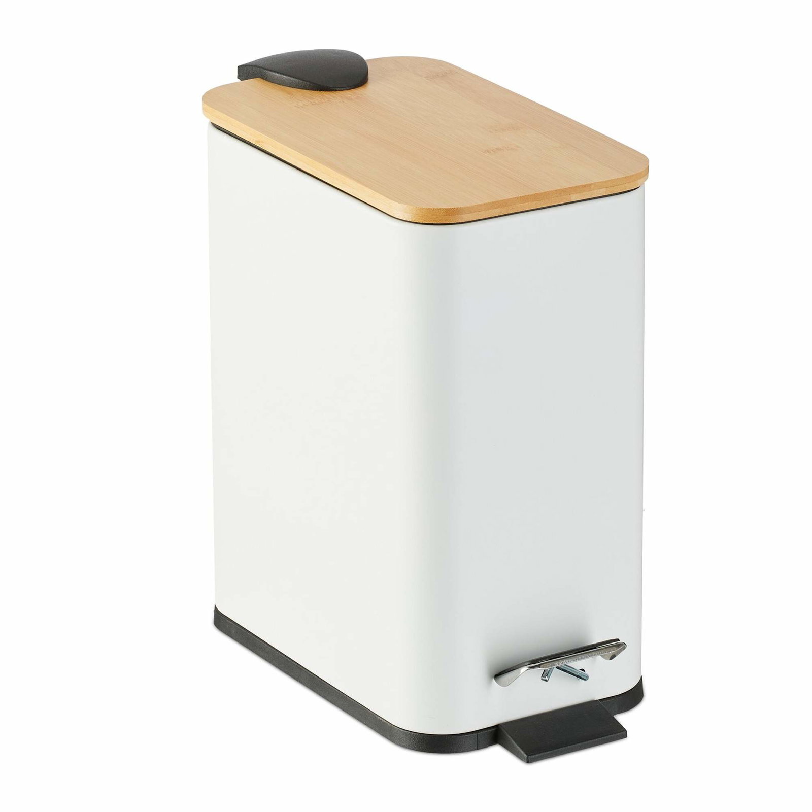 Avfallsbehållare för badrum 5 liter med bambulock | Elektronik - Biltillbehör - Bilsystem - Handsfree | Pryloteket