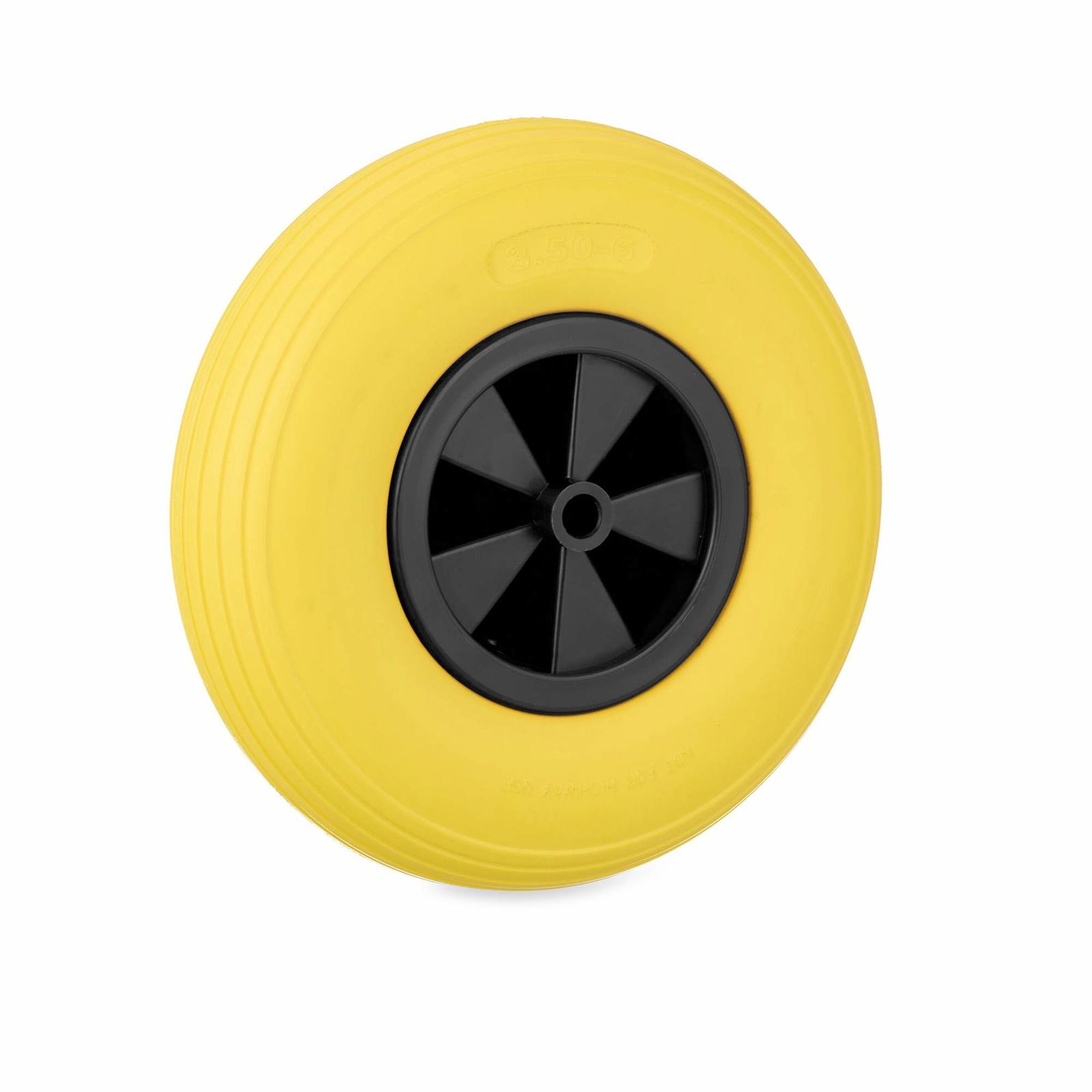 Hjul til trillebør 3.50-6 i gul/sort