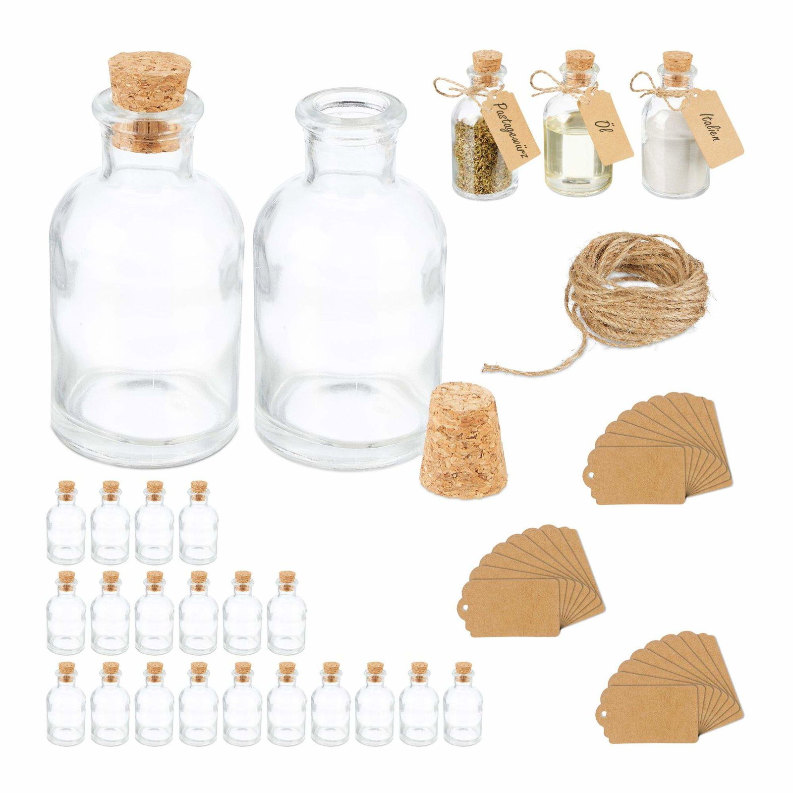 Dekorativt glas med kork