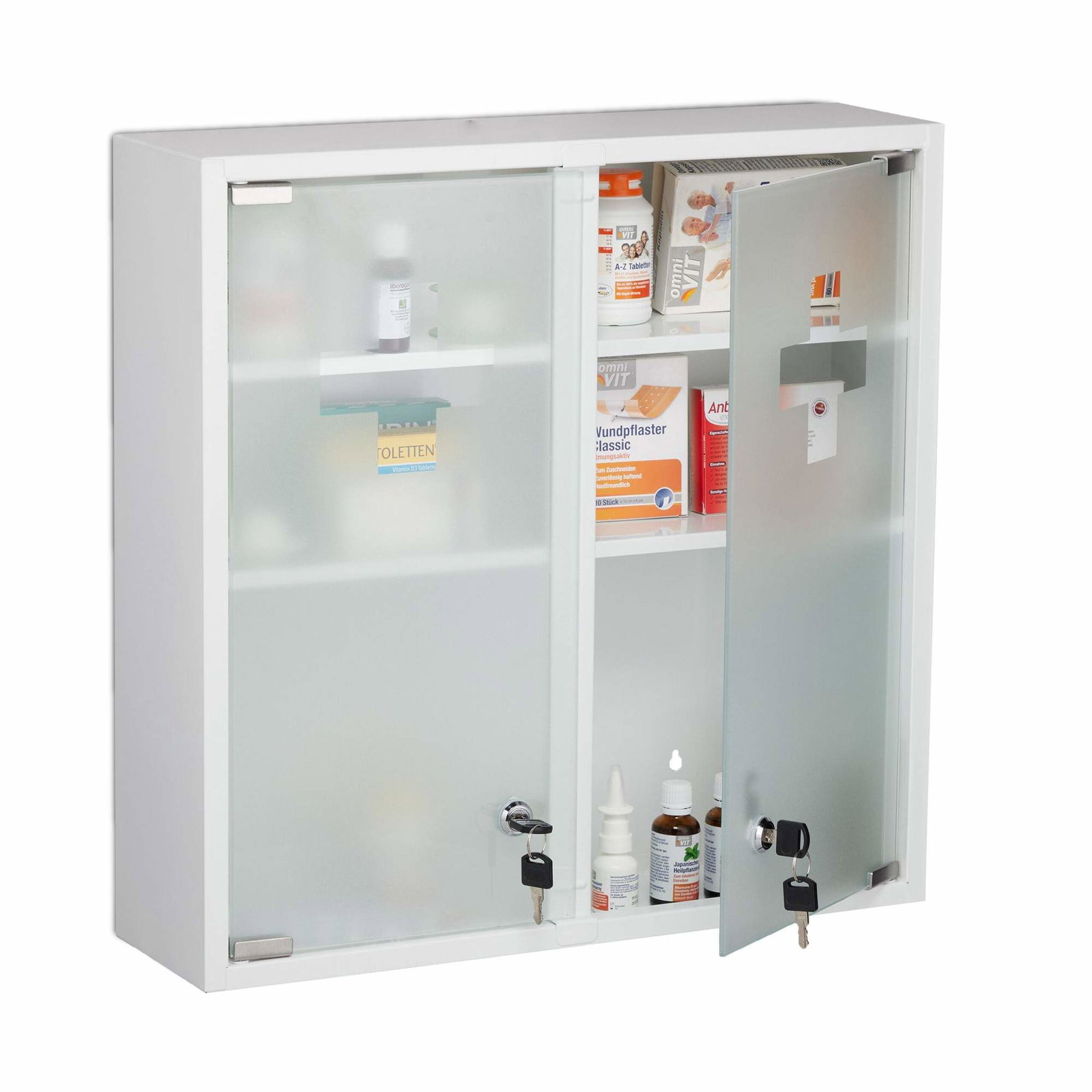 Låsbart medicinskåp med dubbeldörrar | Sport & Fritid - Friluftsliv & Camping - Överlevnads- & Nödutrustning - Första Hjälpen | Pryloteket