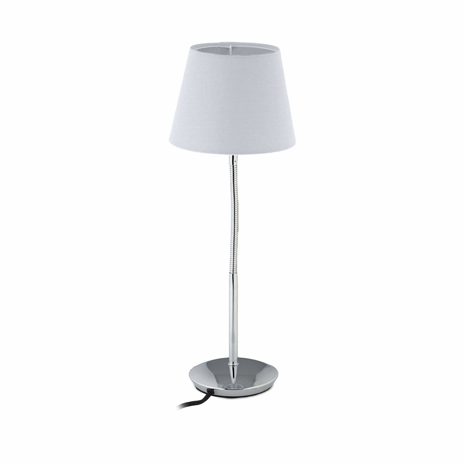 Fleksibel bordlampe med stofskærm