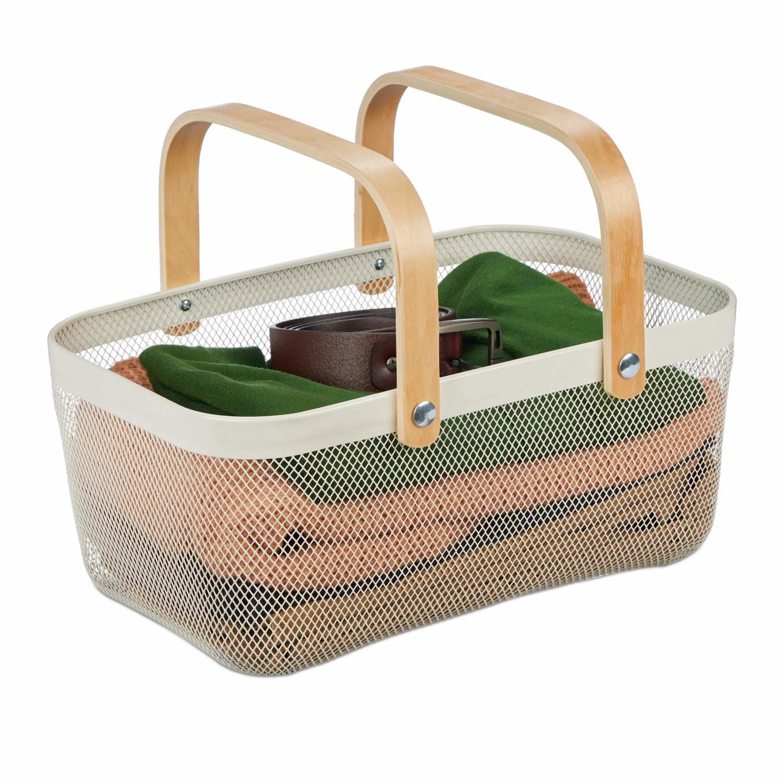 Fyrkantig trådkorg med handtag | Elektronik - Ljud & Bild - TV-Tillbehör - Fjärrkontroller | Pryloteket