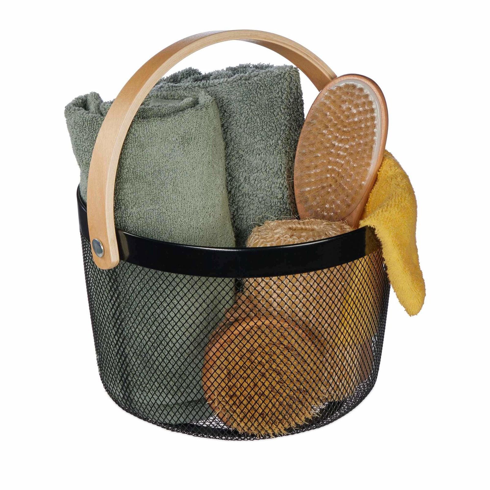 Rund trådkorg med handtag | Mode & Accessoarer - Accessoarer | Pryloteket