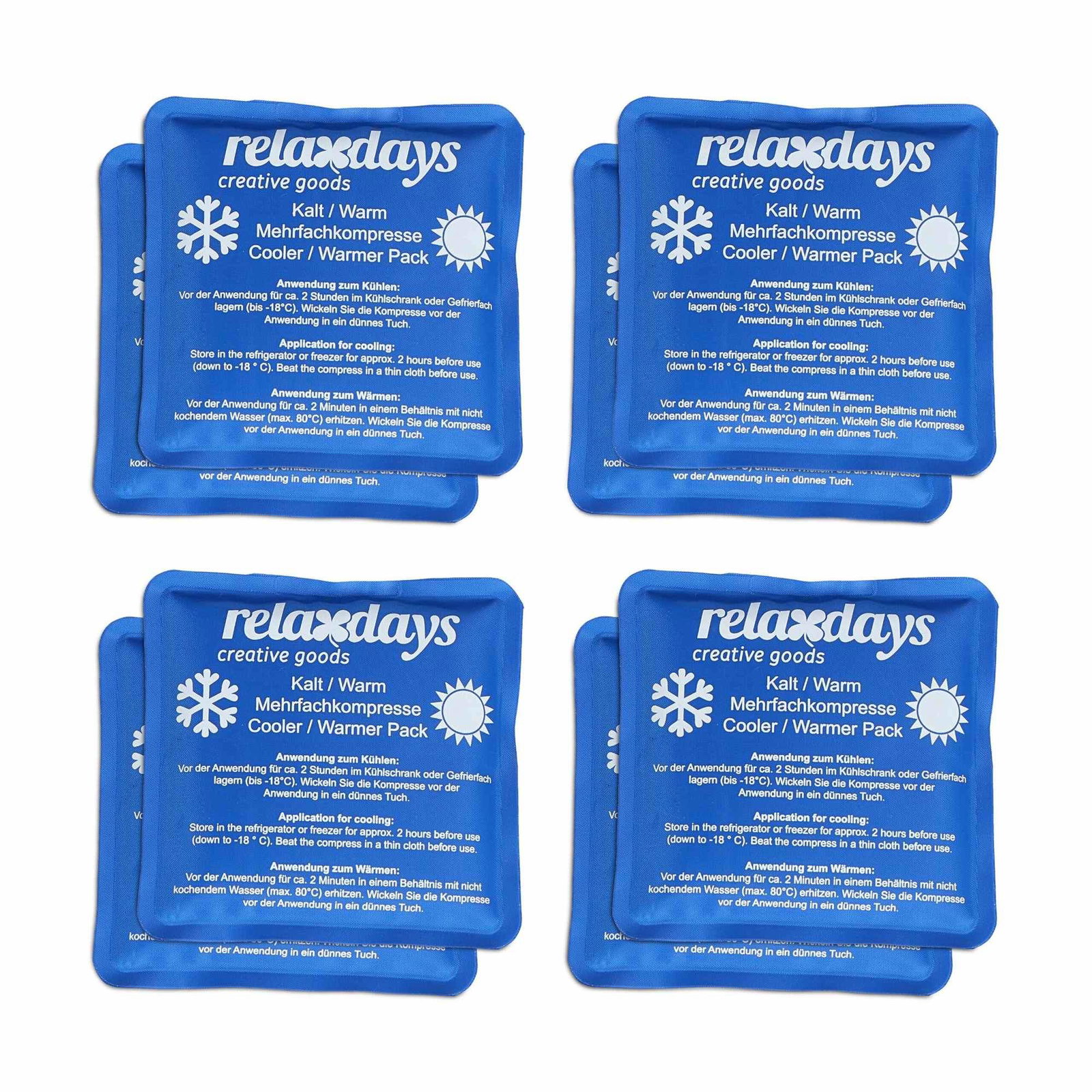 Kyllampor fyrkantigt set om 8 blå | Sport & Fritid - Friluftsliv & Camping - Överlevnads- & Nödutrustning - Första Hjälpen | Pryloteket