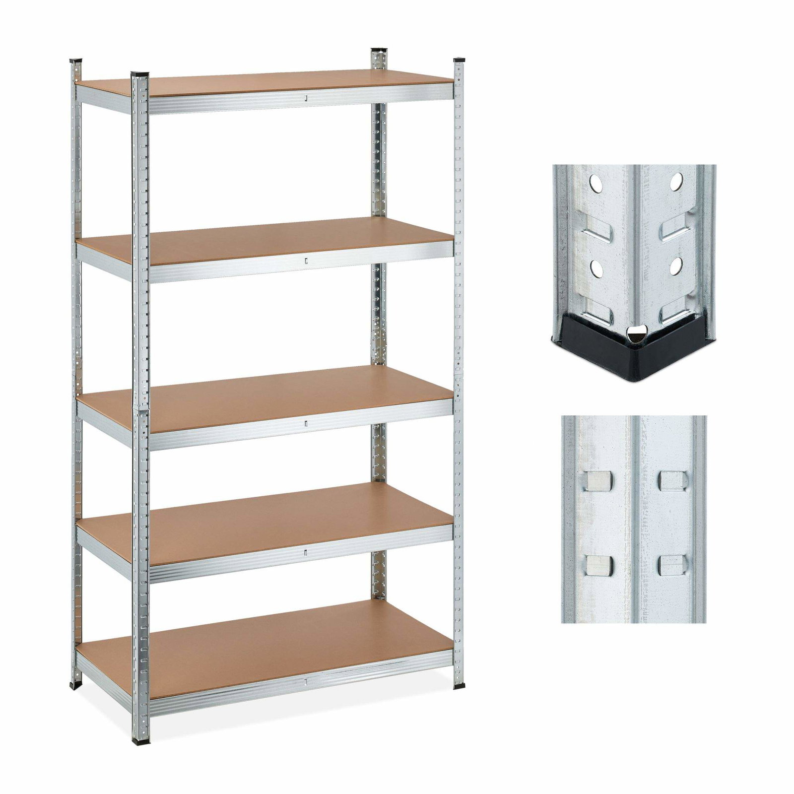 Galvaniserade hyllplan för tunga laster med 5 nivåer | Hem & Hobby - Hem & Hushåll - Tvätt | Pryloteket