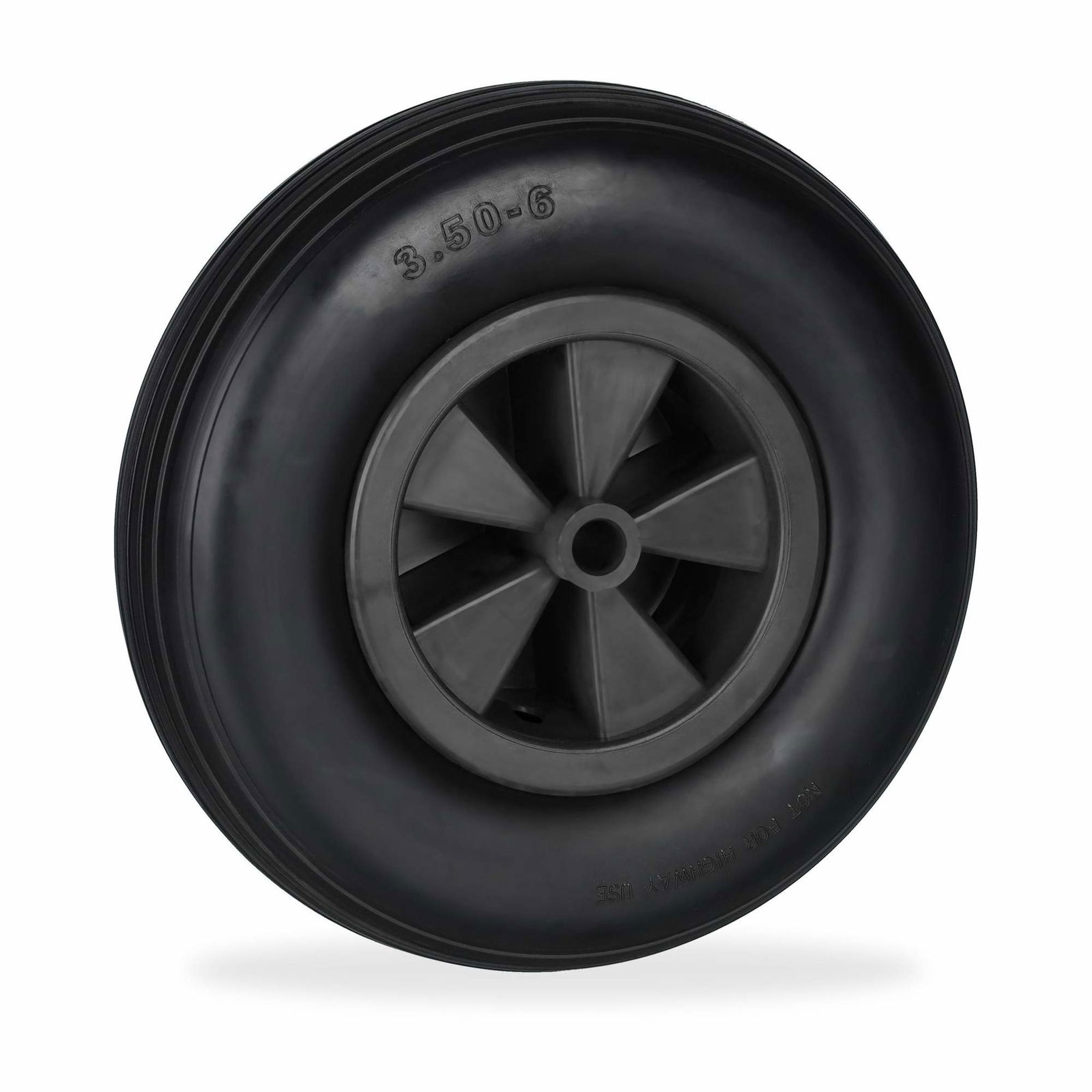 Hjul til trillebør 3.50-6 i sort