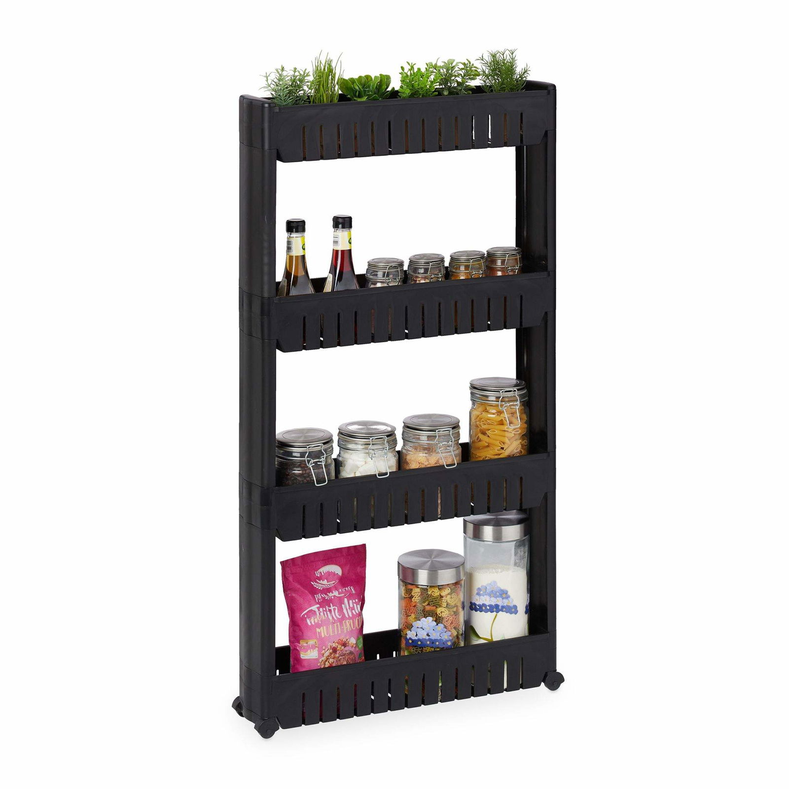 Smal vogn med 4 hylder