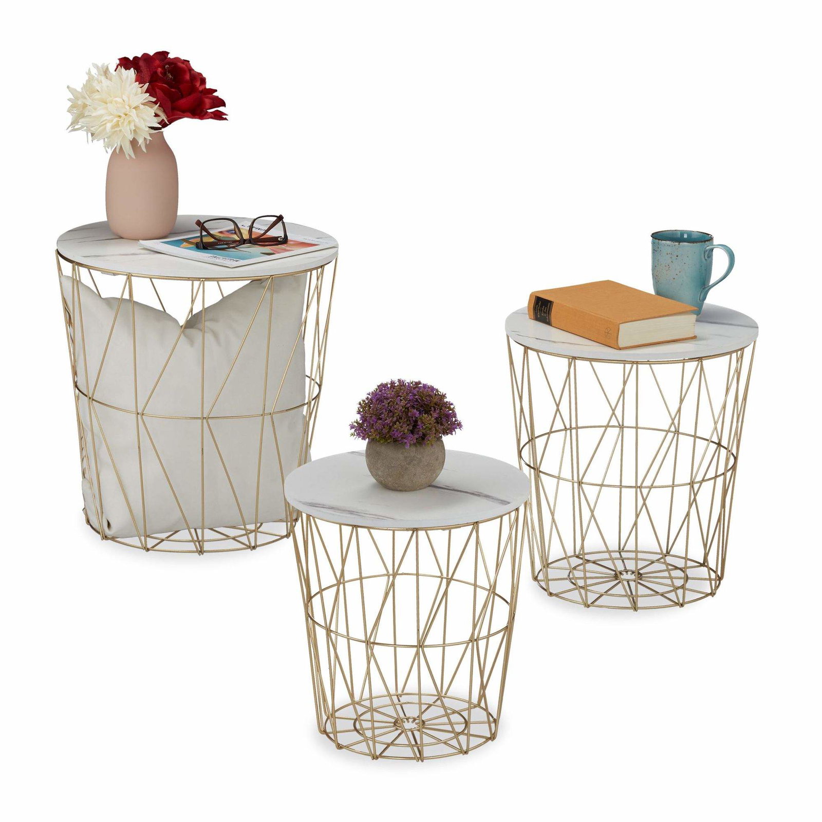 Korgbord uppsättning av 3 | Hem & Hobby | Pryloteket