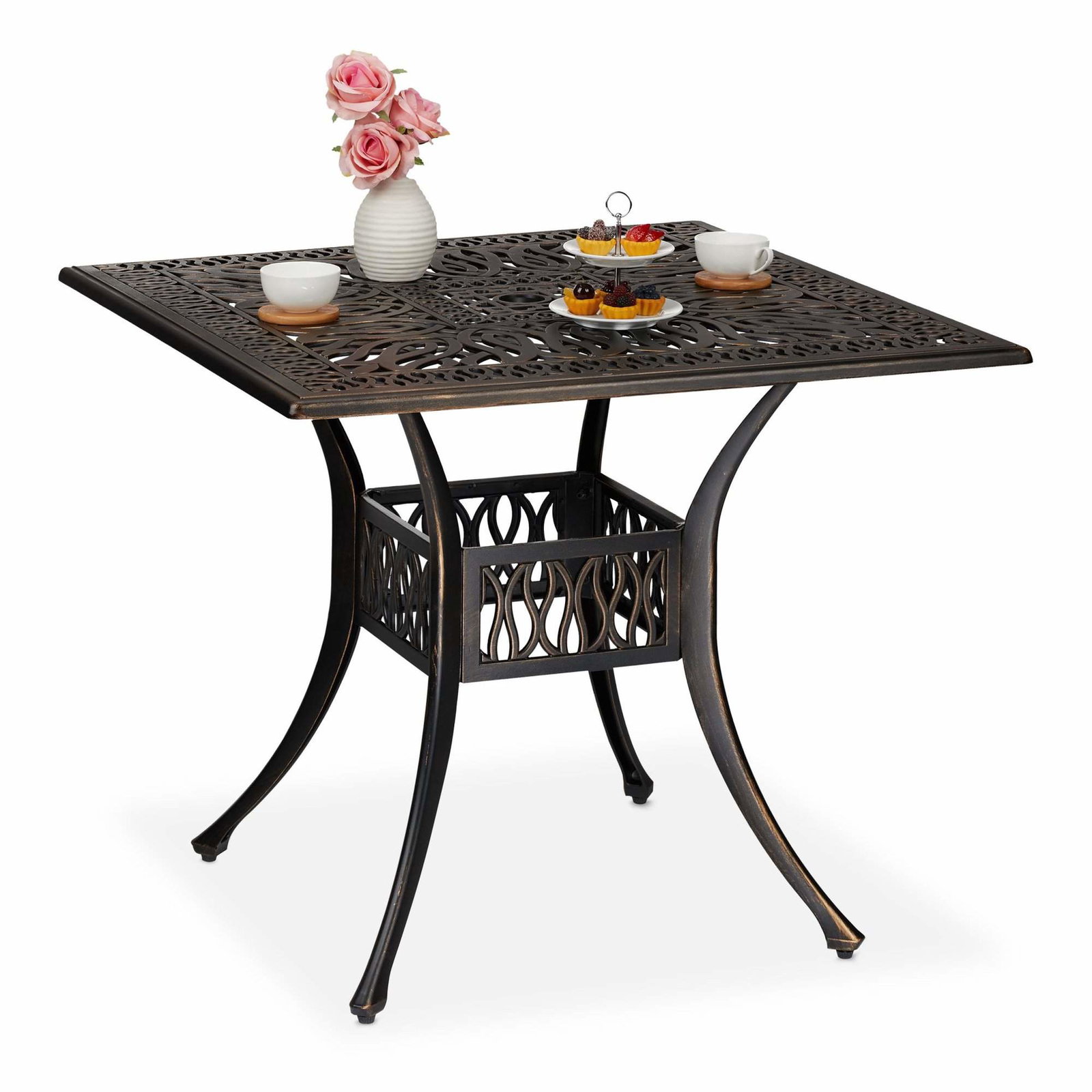 Fyrkantigt trädgårdsbord med paraplyhål | Hem & Hobby - Hem & Hushåll - Trädgårdsartiklar - Trädgårdsbord | Pryloteket