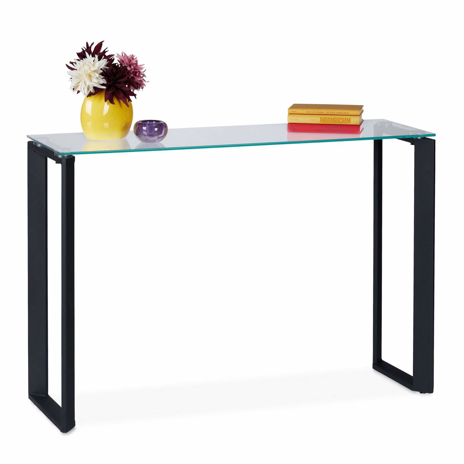Konsolbord med glasbordplade