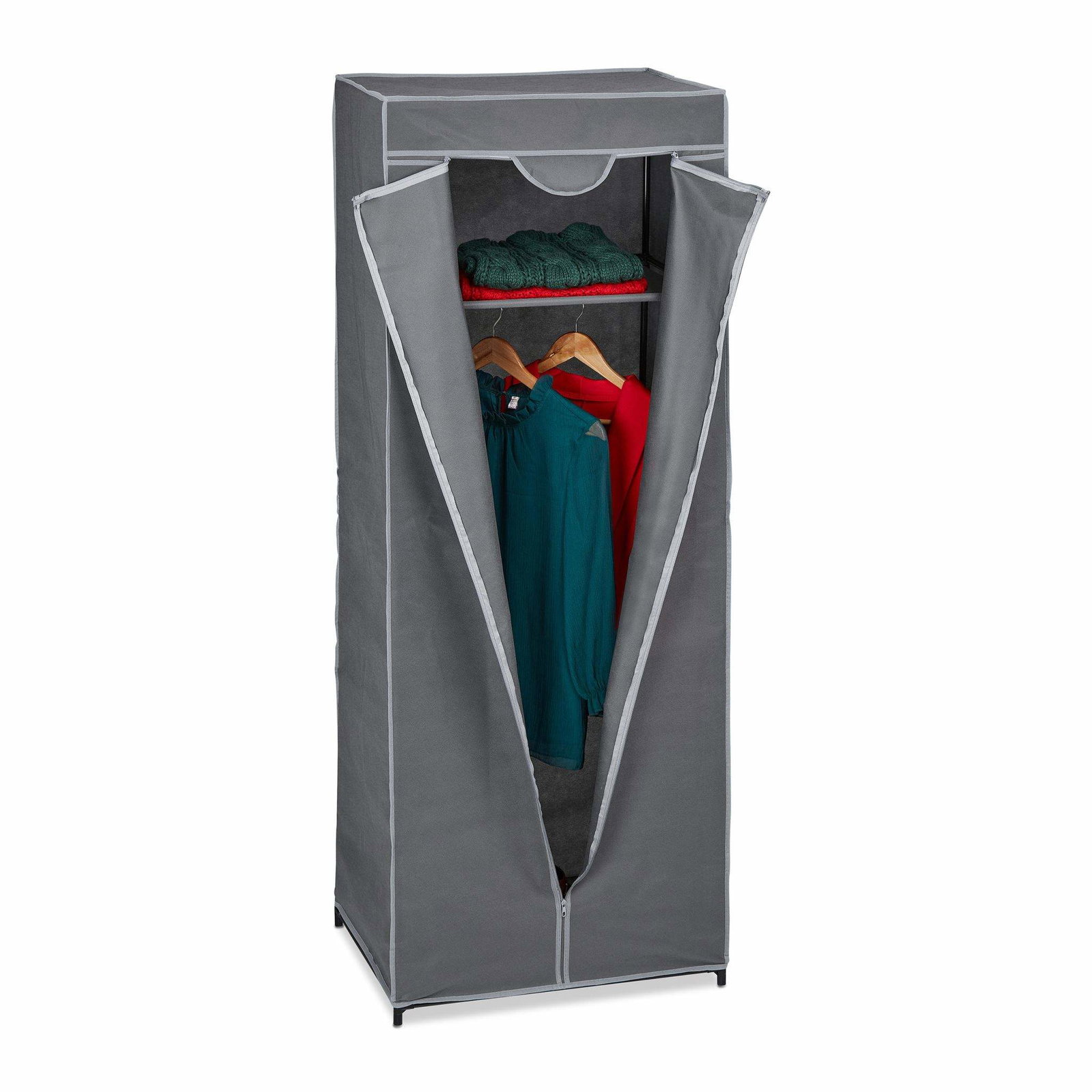 Stofgarderobe med bøjlestang