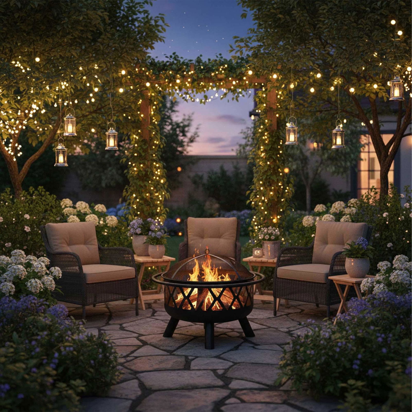 Ildkurv med gnistbeskyttelse