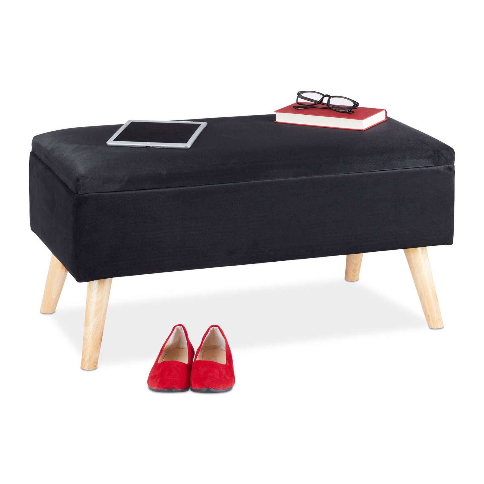 Förvaringsbänk i sammet | Hem & Hobby - Hem & Hushåll - Sovrum | Pryloteket