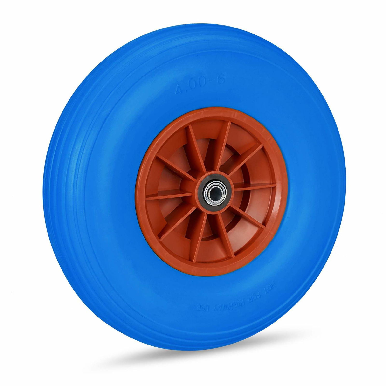 Hjul til trillebør massiv gummi 4,00-6