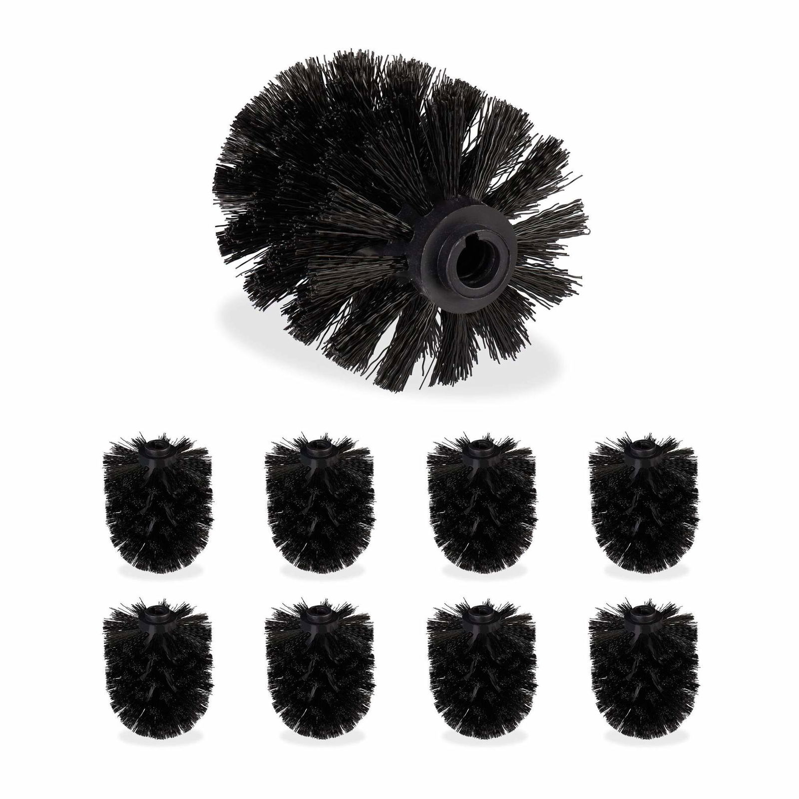 Udskiftningsbørstehoved til toiletbørste Sæt med 9 stk