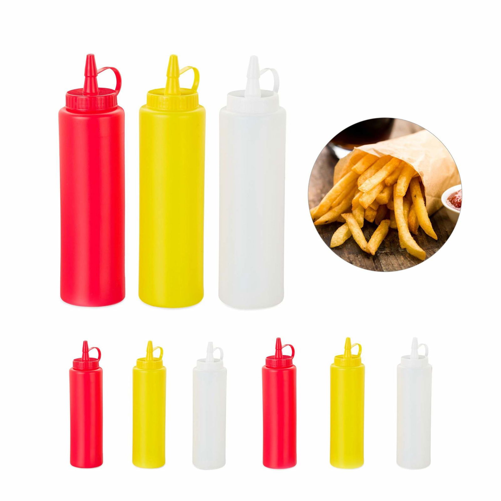 Klem flaske, sæt med 9 stk