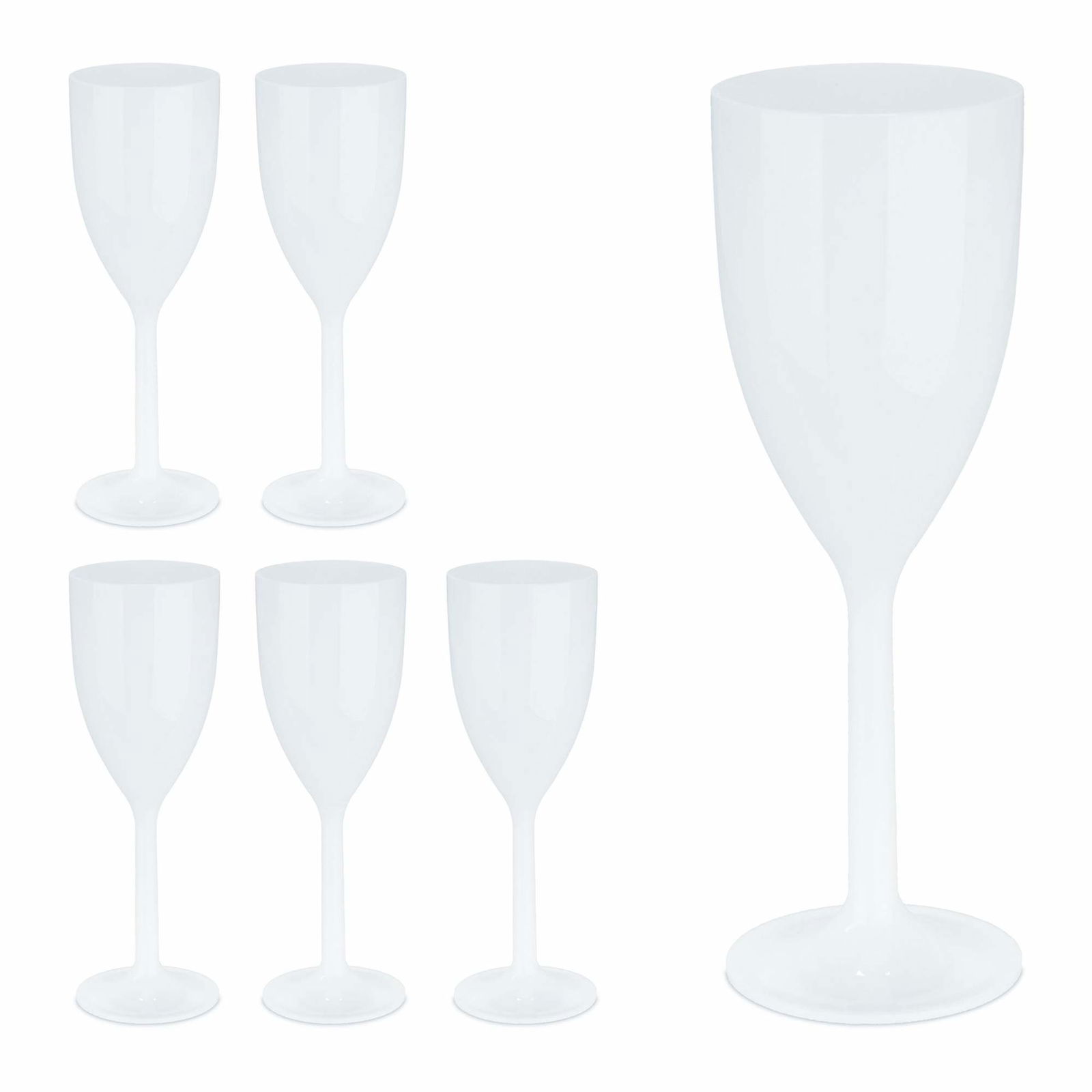 Vinglas i plast, sæt med 6 stk