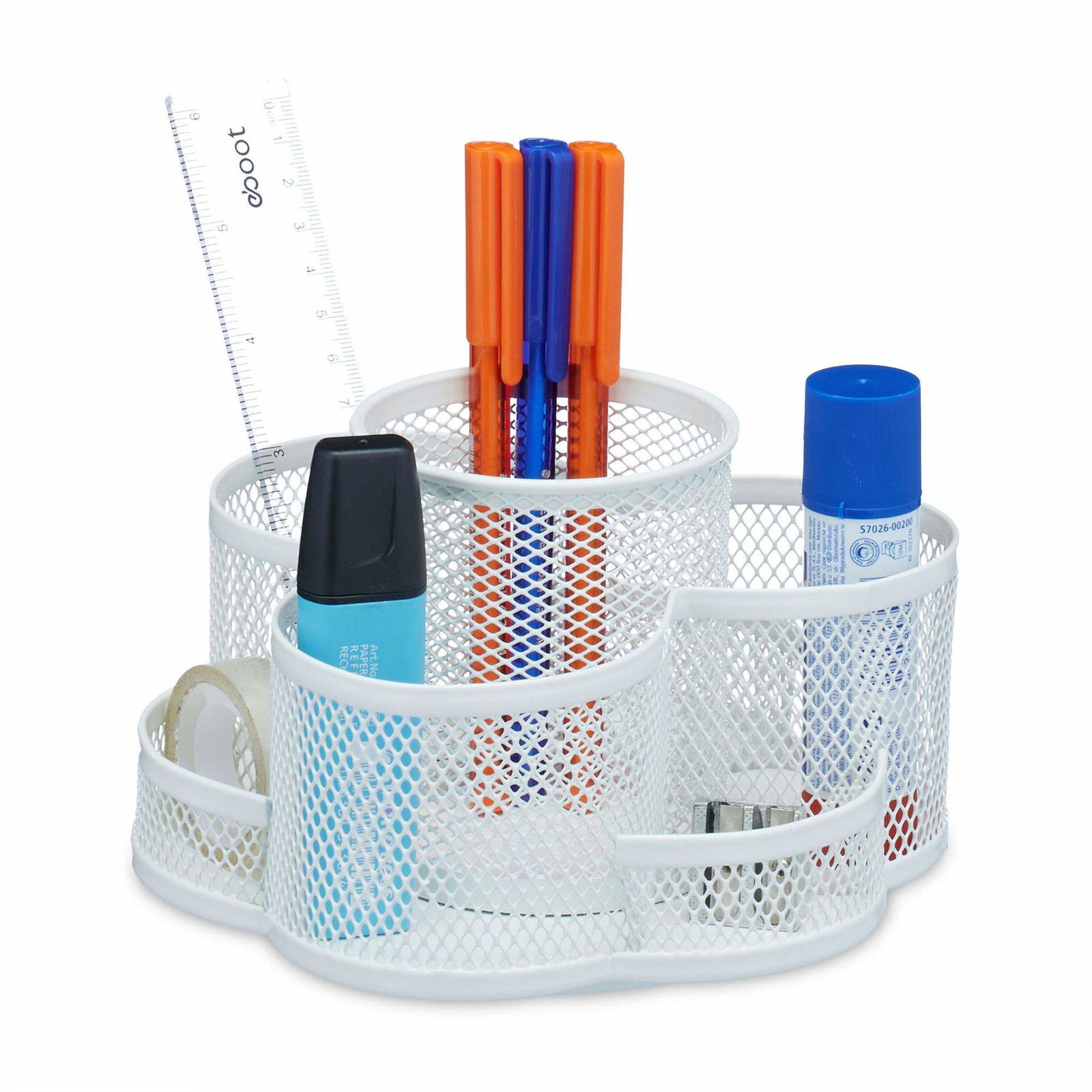 Drejelig penneholder med 7 rum