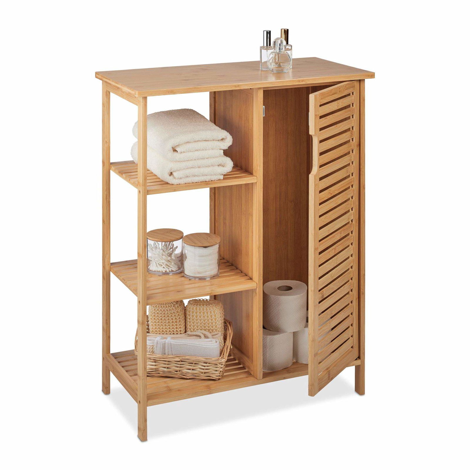 Badeværelsesskab af bambus