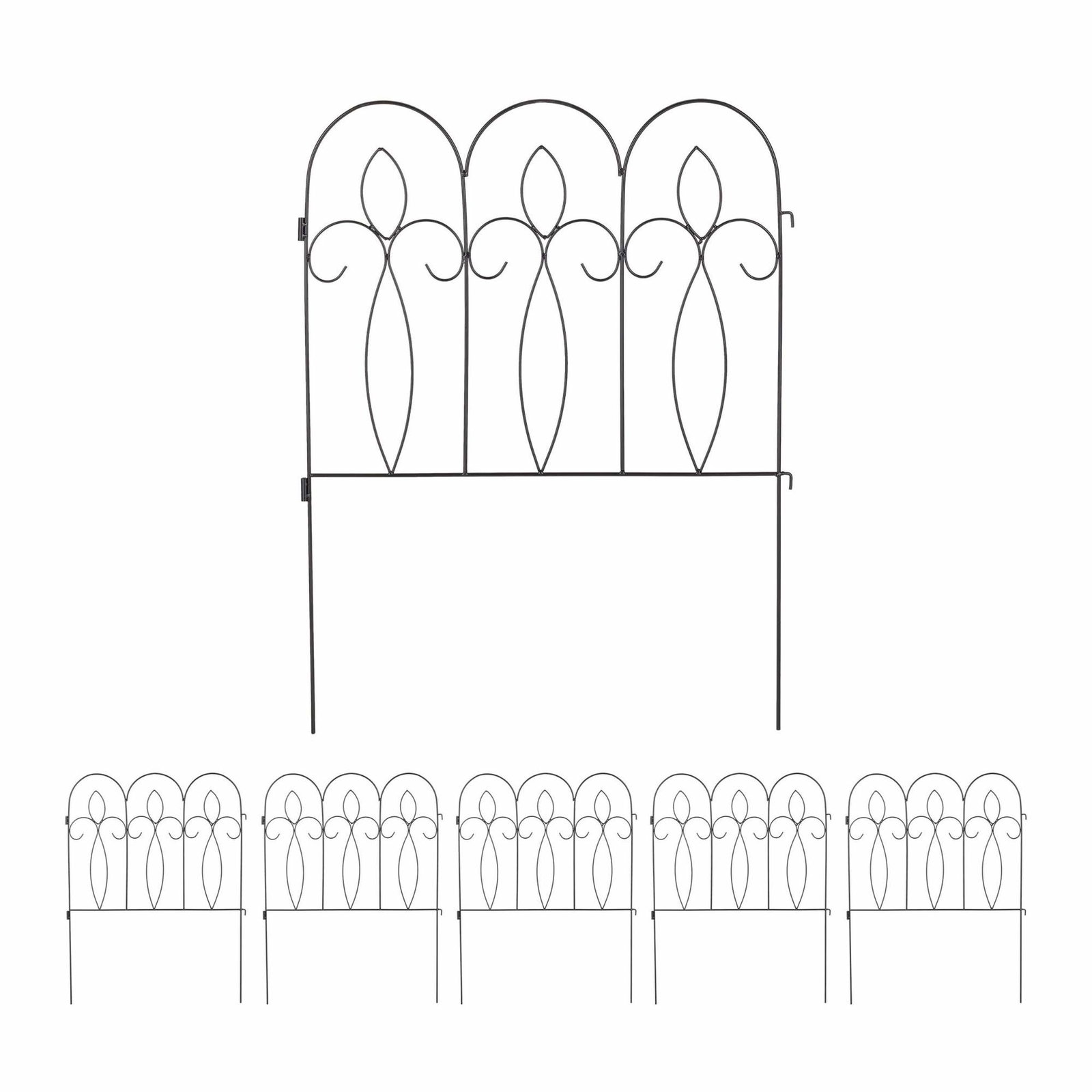 blomsterrabattstaket i metall i 6 delar | Hem & Hobby | Pryloteket