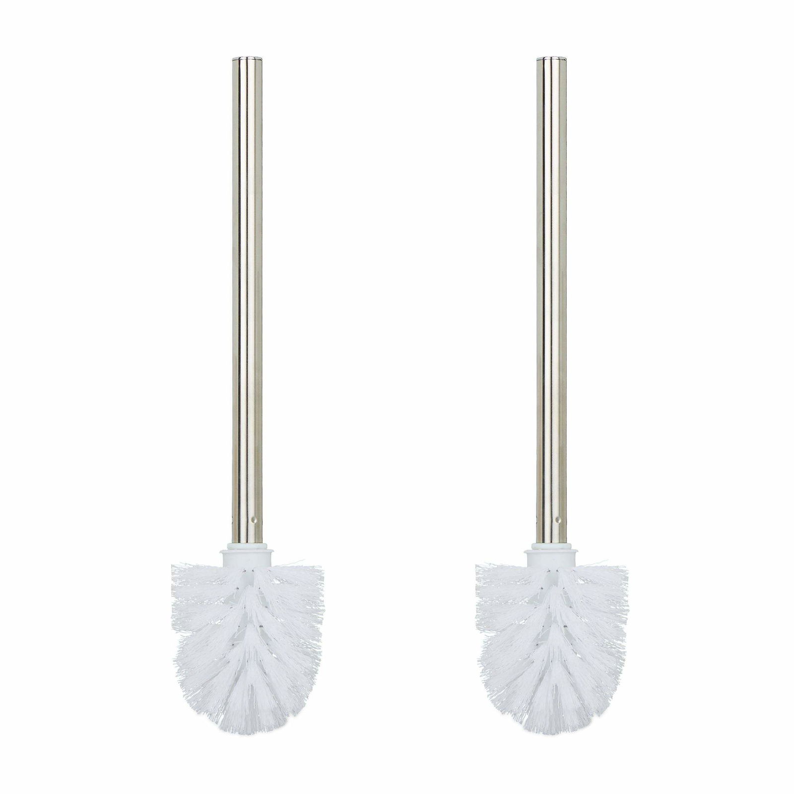 Sæt med 2 hvide toiletbørster