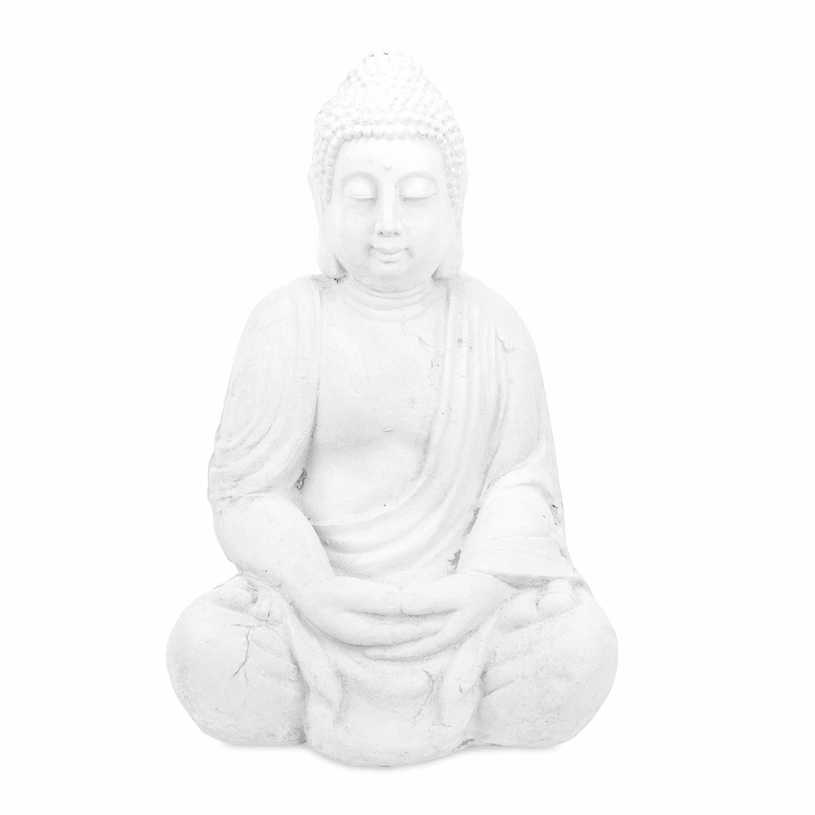 Hvid Buddha figur 70 cm