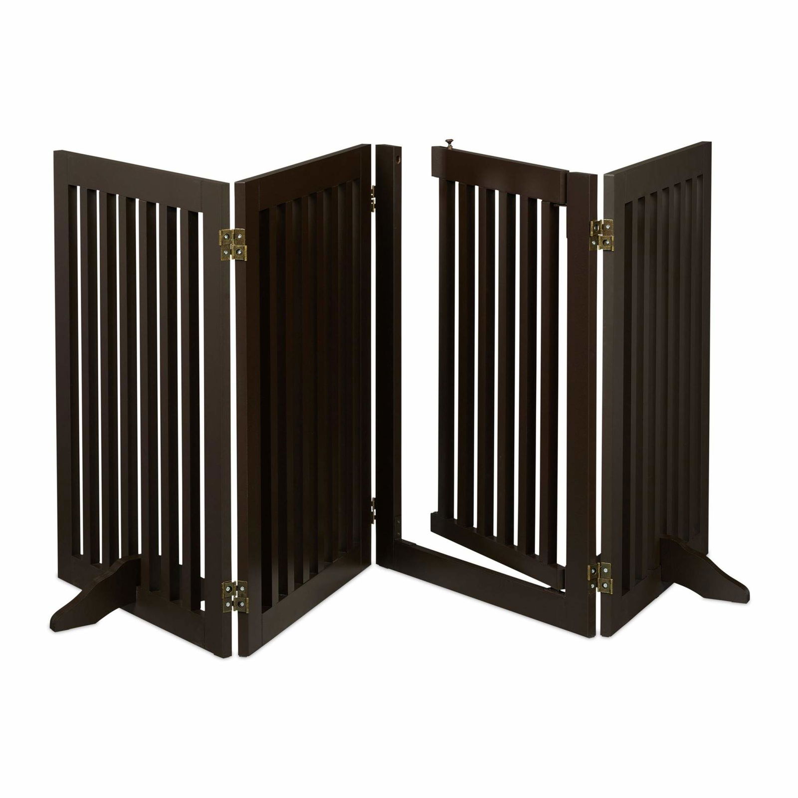 Brun säkerhetsgrind med dörr 70 cm | Hem & Hobby - Hem & Hushåll - Hemsäkerhet - Barnspärrar & Anpassning - Barngrindar & Trappgrindar | Pryloteket