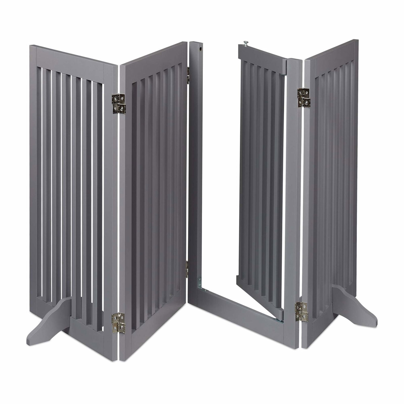 Grå säkerhetsgrind med dörr 92 cm | Hem & Hobby - Hem & Hushåll - Hemsäkerhet - Barnspärrar & Anpassning - Barngrindar & Trappgrindar | Pryloteket