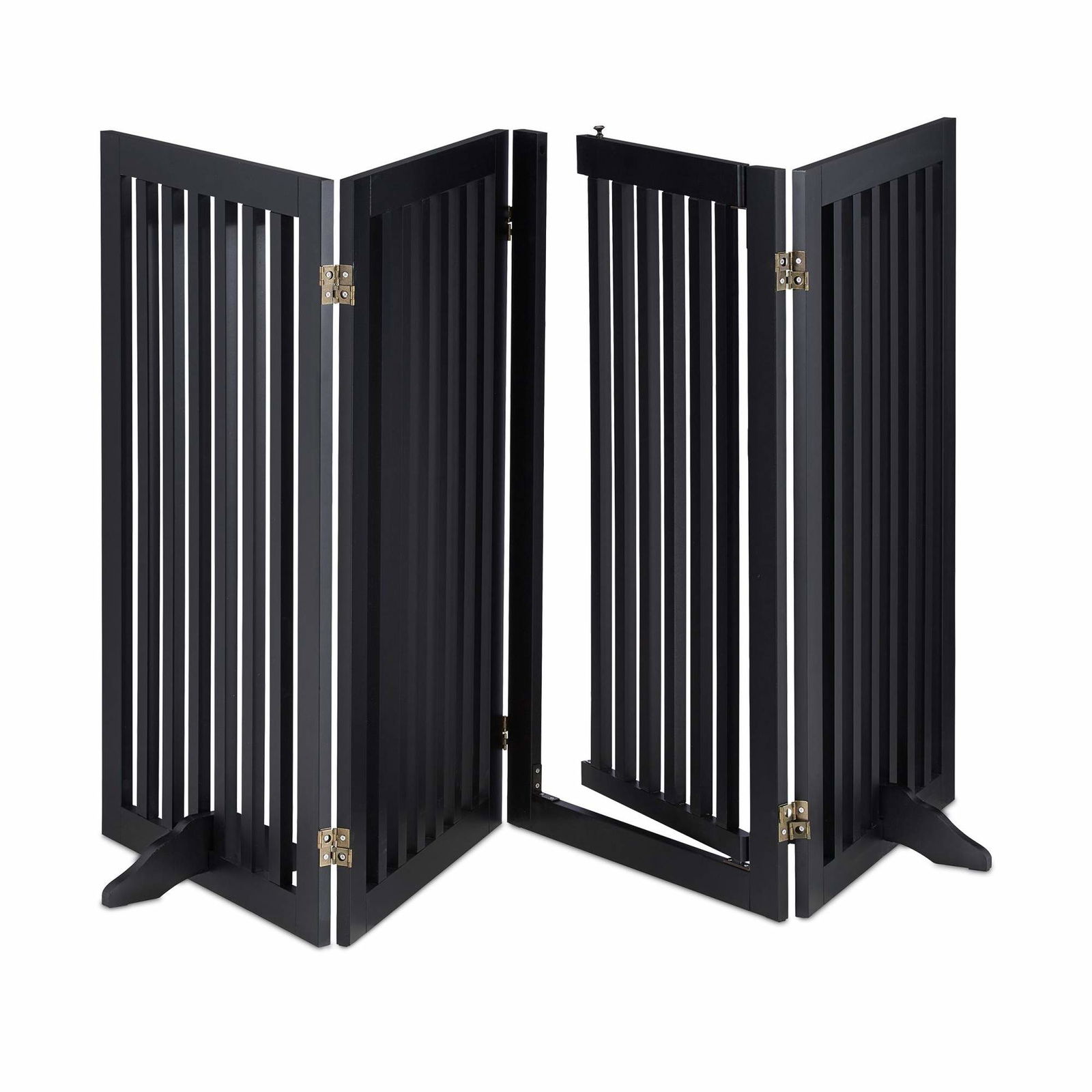 Sort sikkerhedsport med dør 92 cm