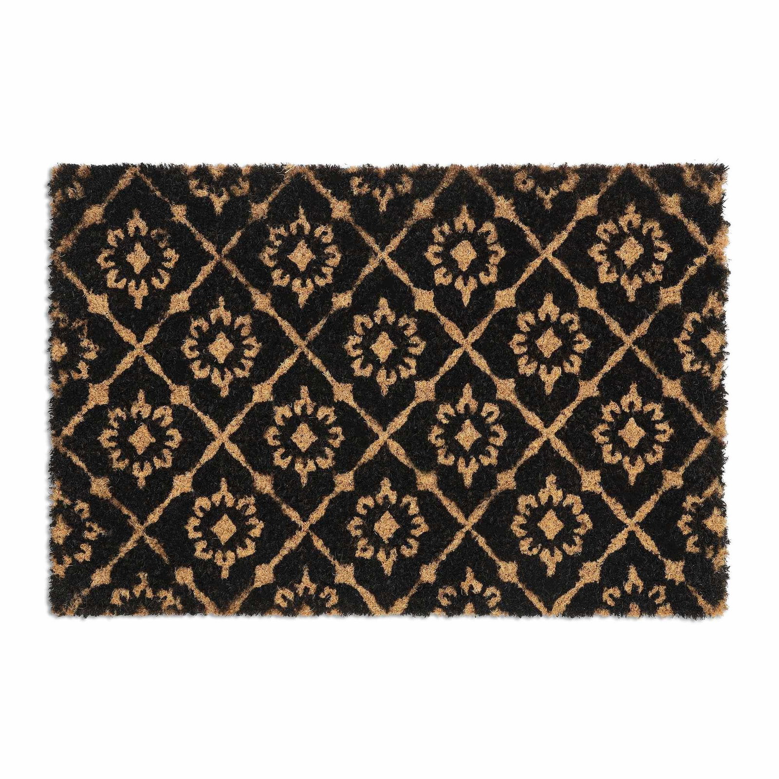 Dörrmatta kokosfiber med blommönster | Hem & Hobby - Hem & Hushåll - Inredning & Dekoration - Dörrmattor | Pryloteket