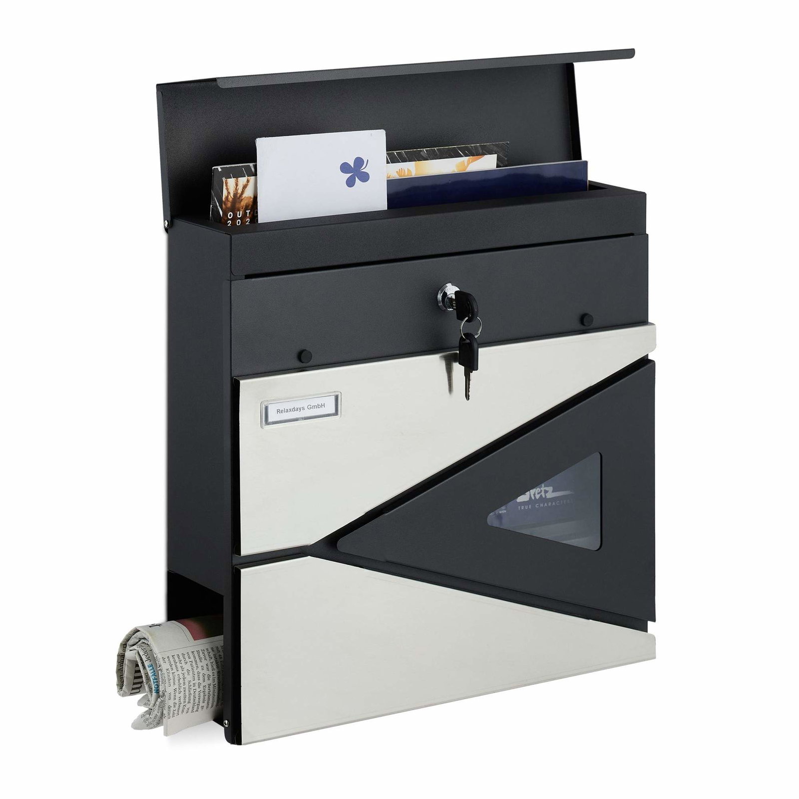 Brevlåda med tidningshållare | Hem & Hobby | Pryloteket