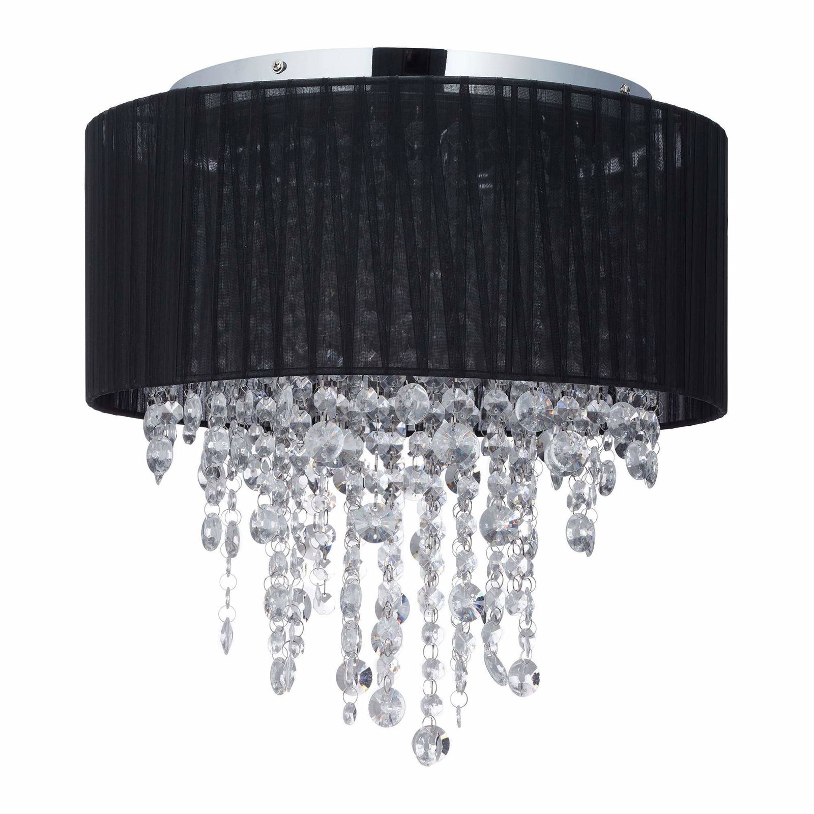 Loftslampe organza krystal sort