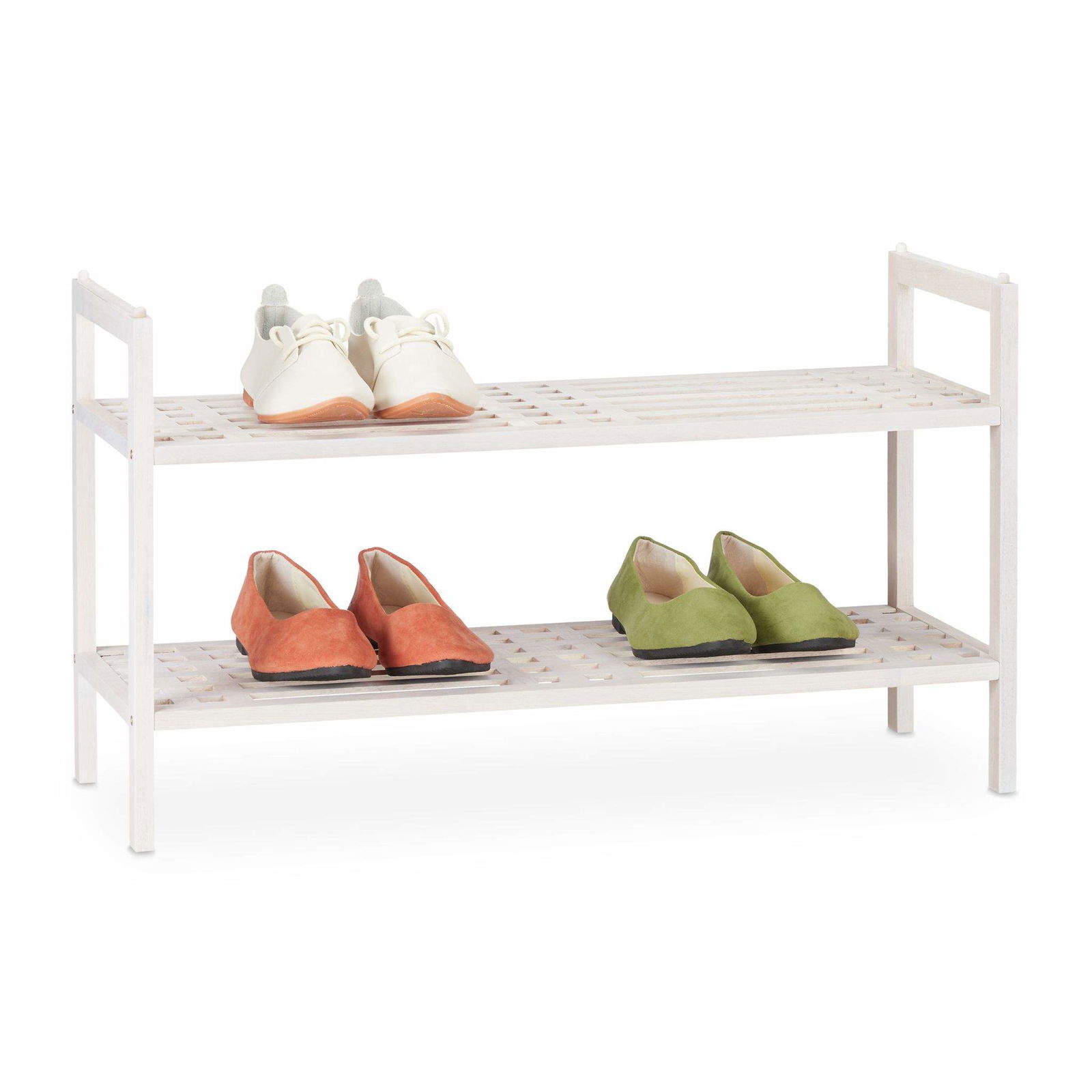 Skohylde stabelbar hvid