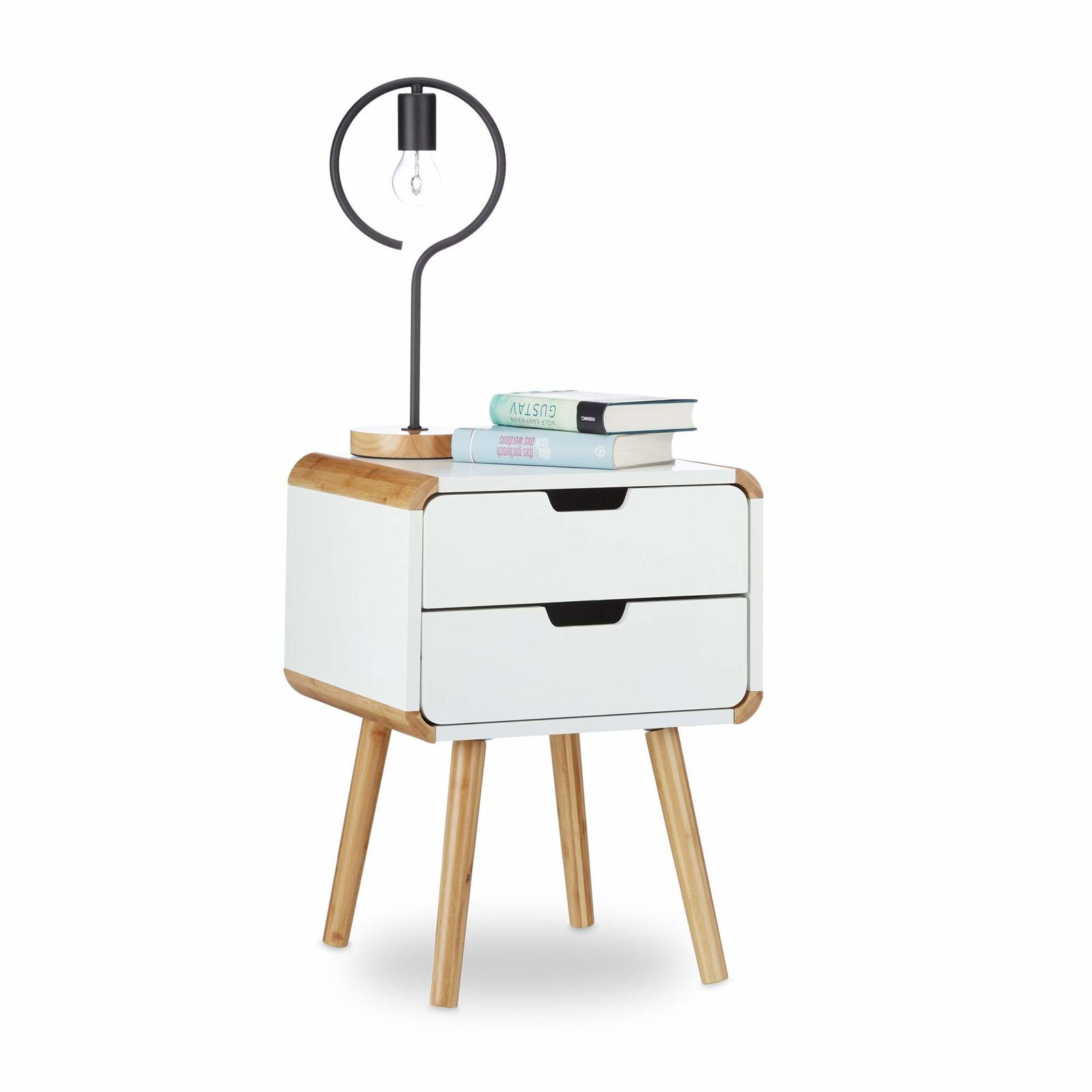 Sengebord med 2 skuffer