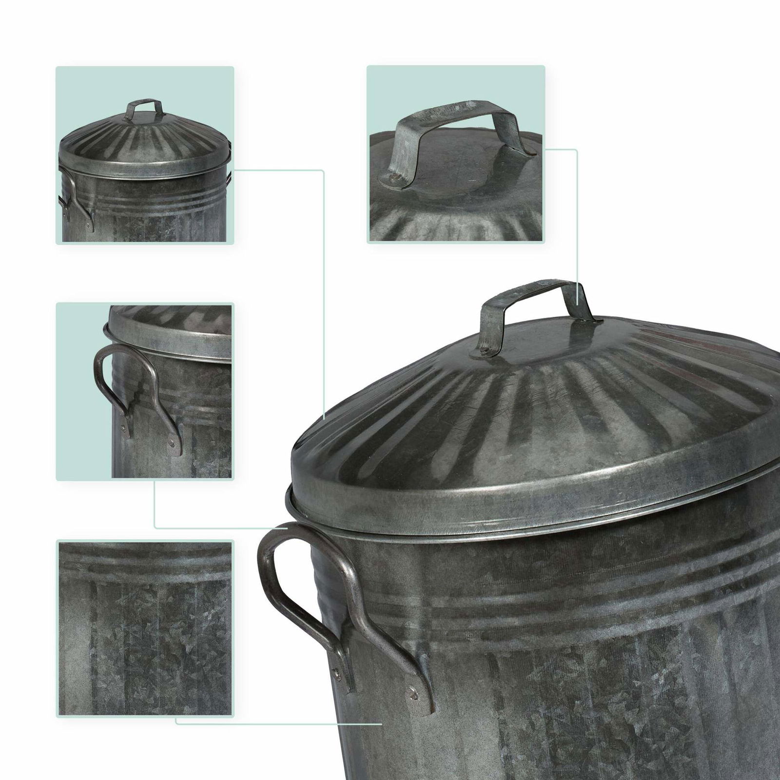 Askebæger med låg 10 l