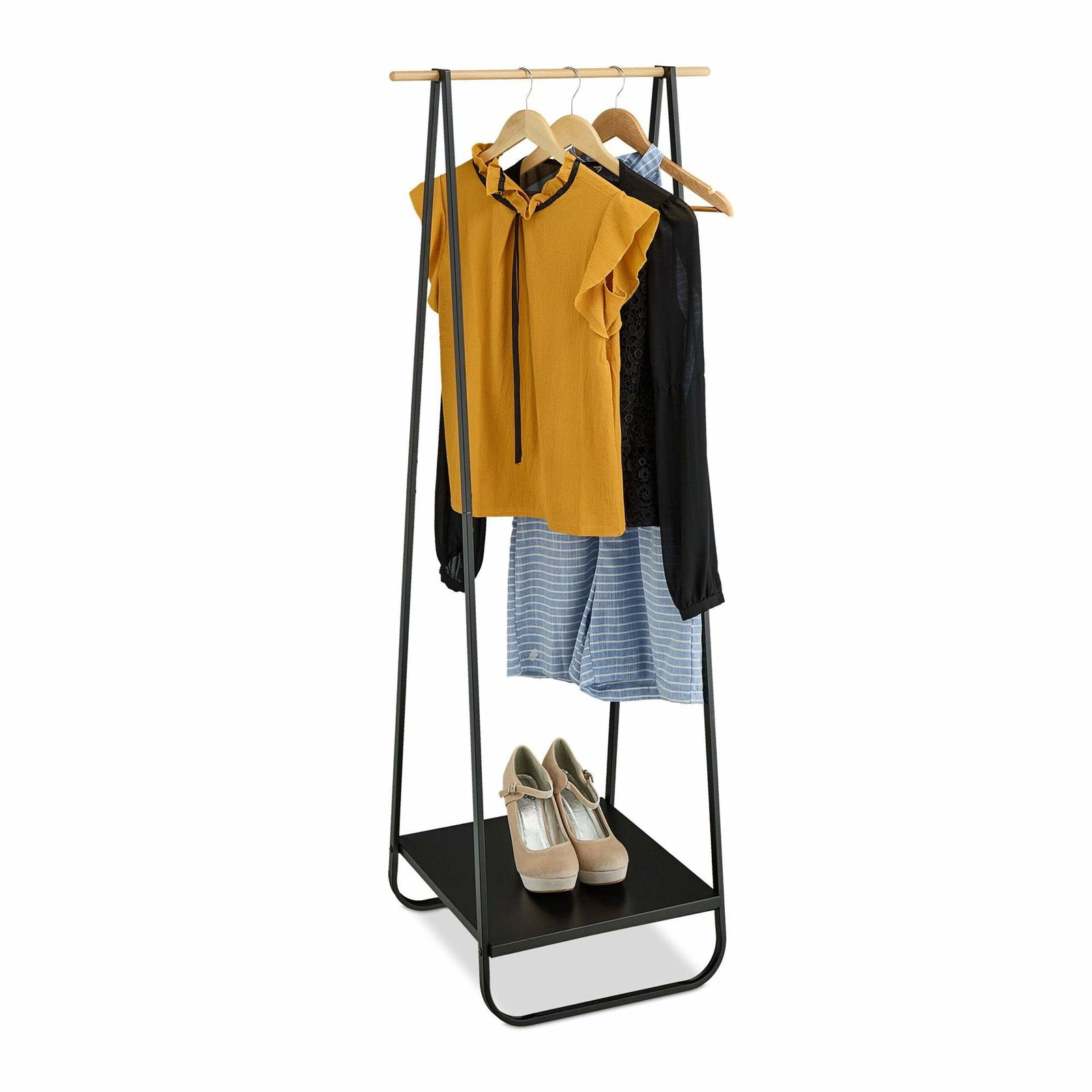 Klädhängare i metall med hylla | Mode & Accessoarer - Accessoarer | Pryloteket