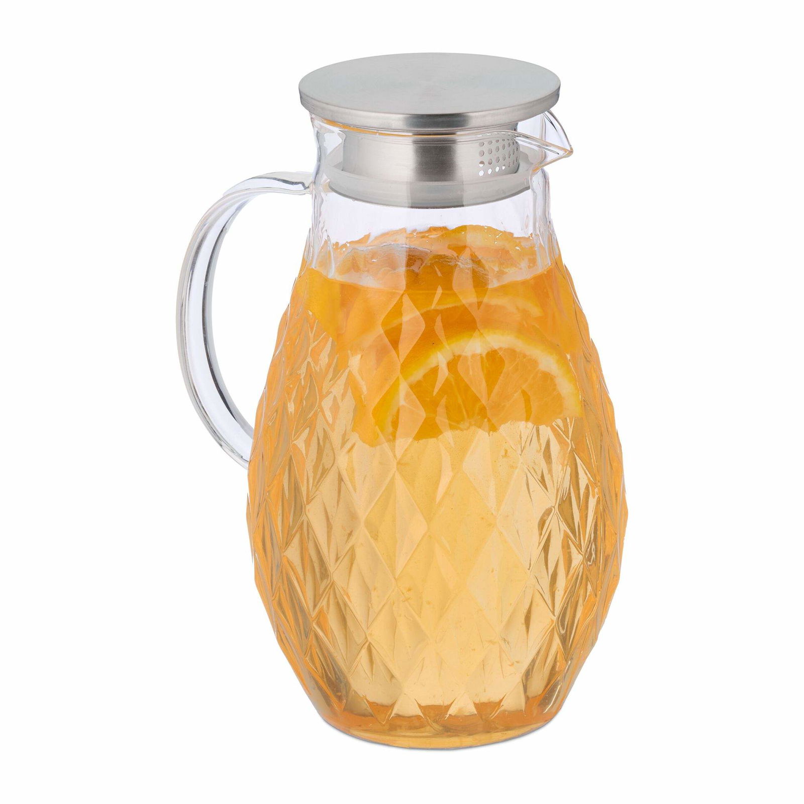 Glaskaraffel med låg 2 l