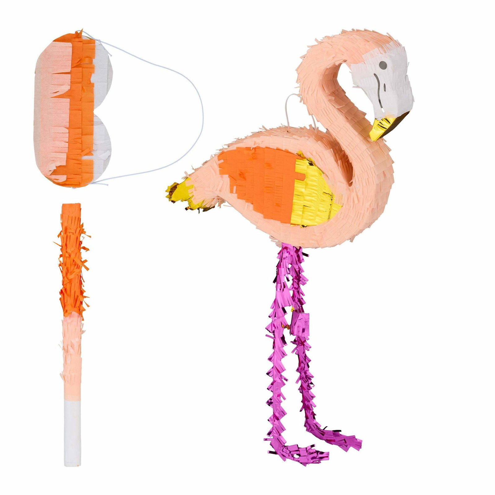 Pinata flamingo med klubba och mask | Leksaker & Spel - Leksaker | Pryloteket