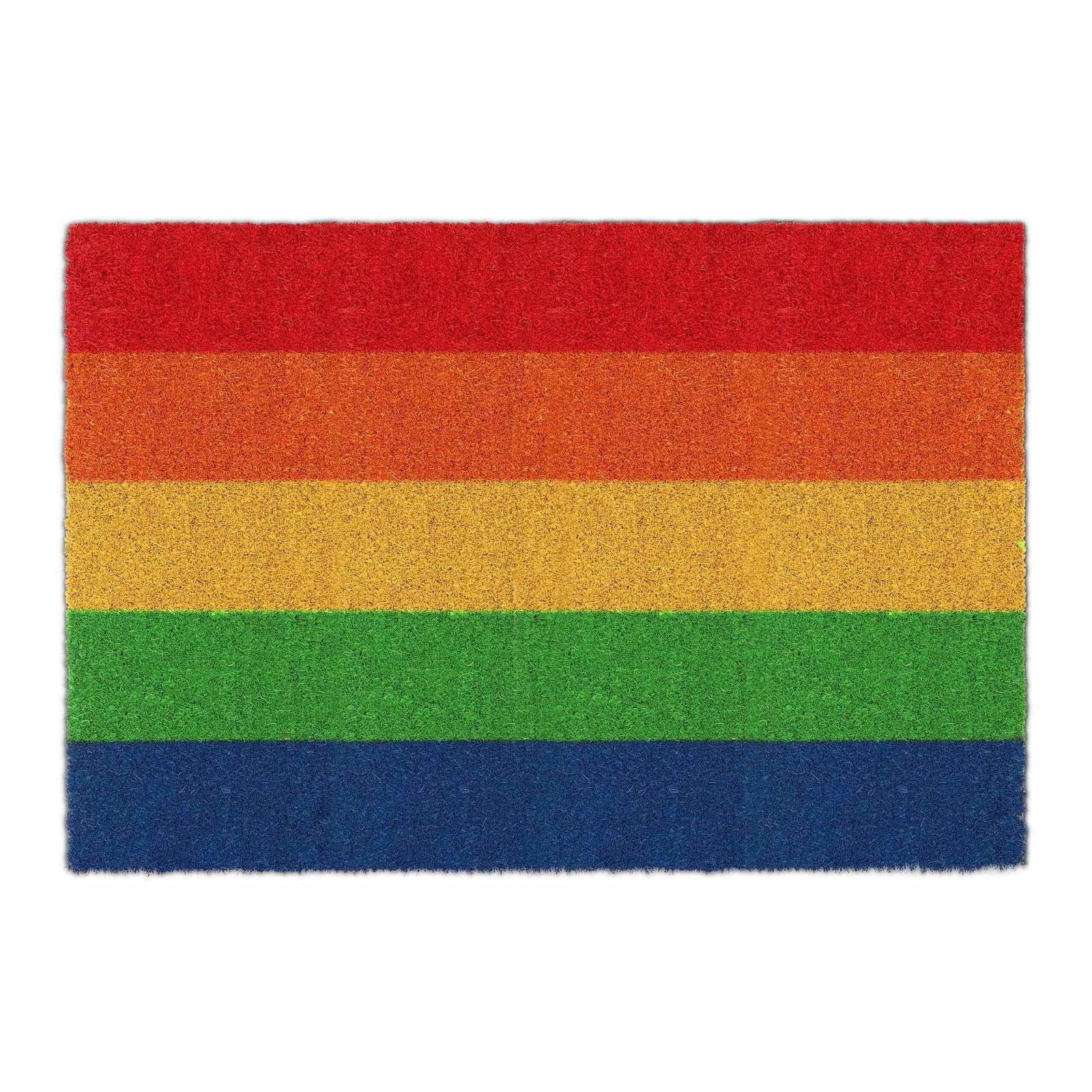 Dørmåtte lavet af kokos i regnbuer