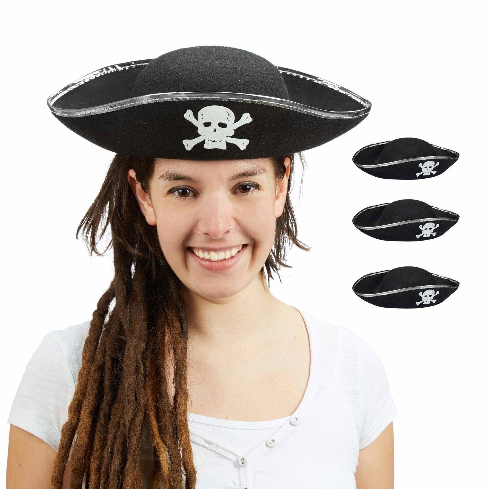 Piratmössa 4-pack | Mode & Accessoarer - Accessoarer - Kostymtillbehör | Pryloteket