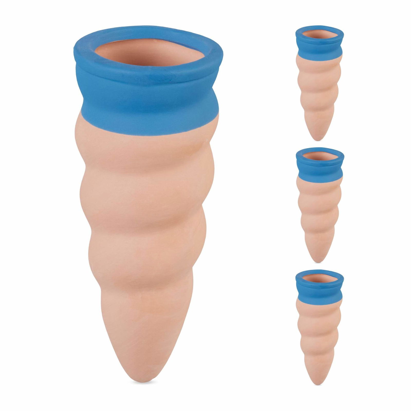 Bukkede lerkegler i et sæt af 4