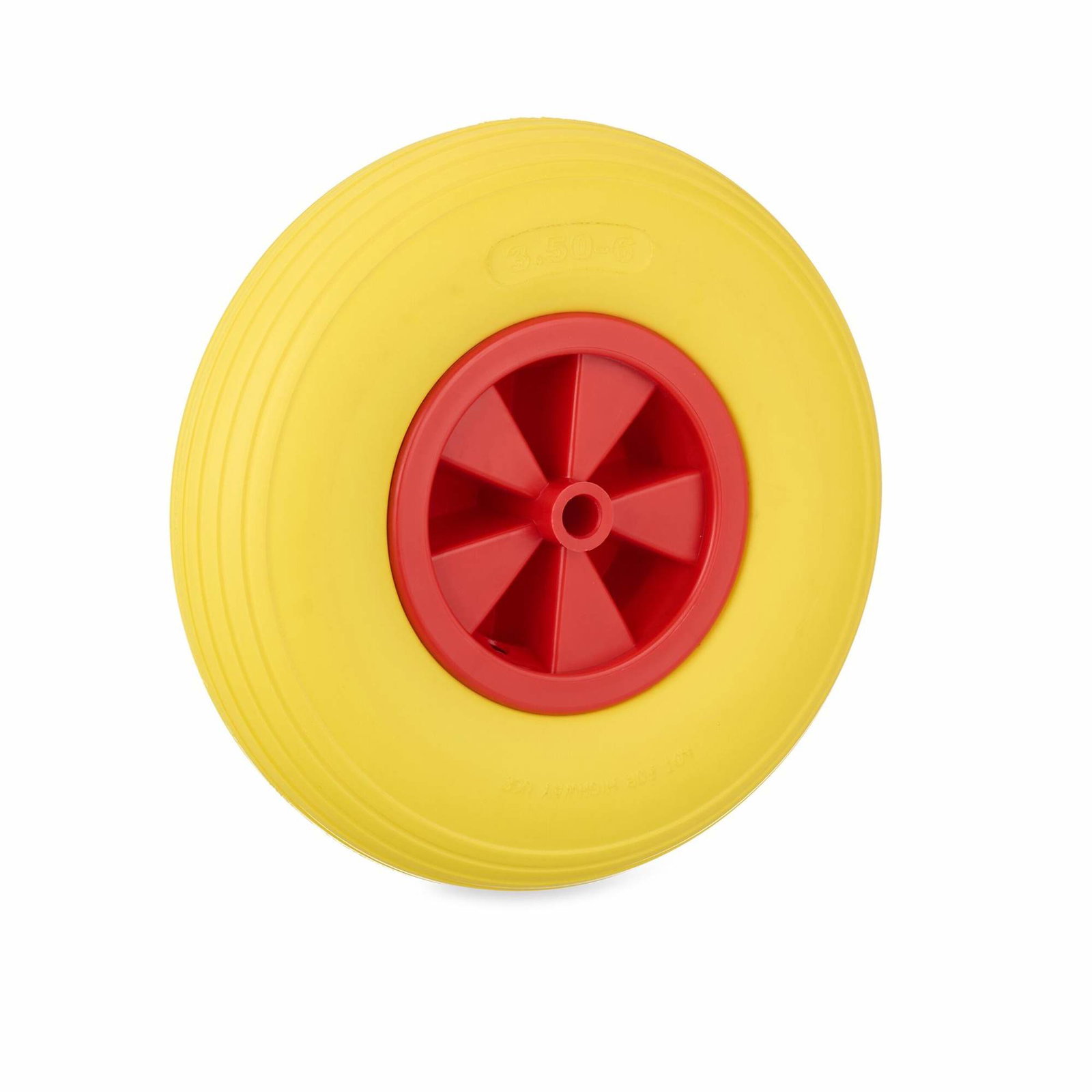 Hjul till skottkärra 3.50-6 i gult/rött | Hem & Hobby - Hem & Hushåll - Trädgårdsartiklar - Skottkärror - Skottkärrehjul | Pryloteket