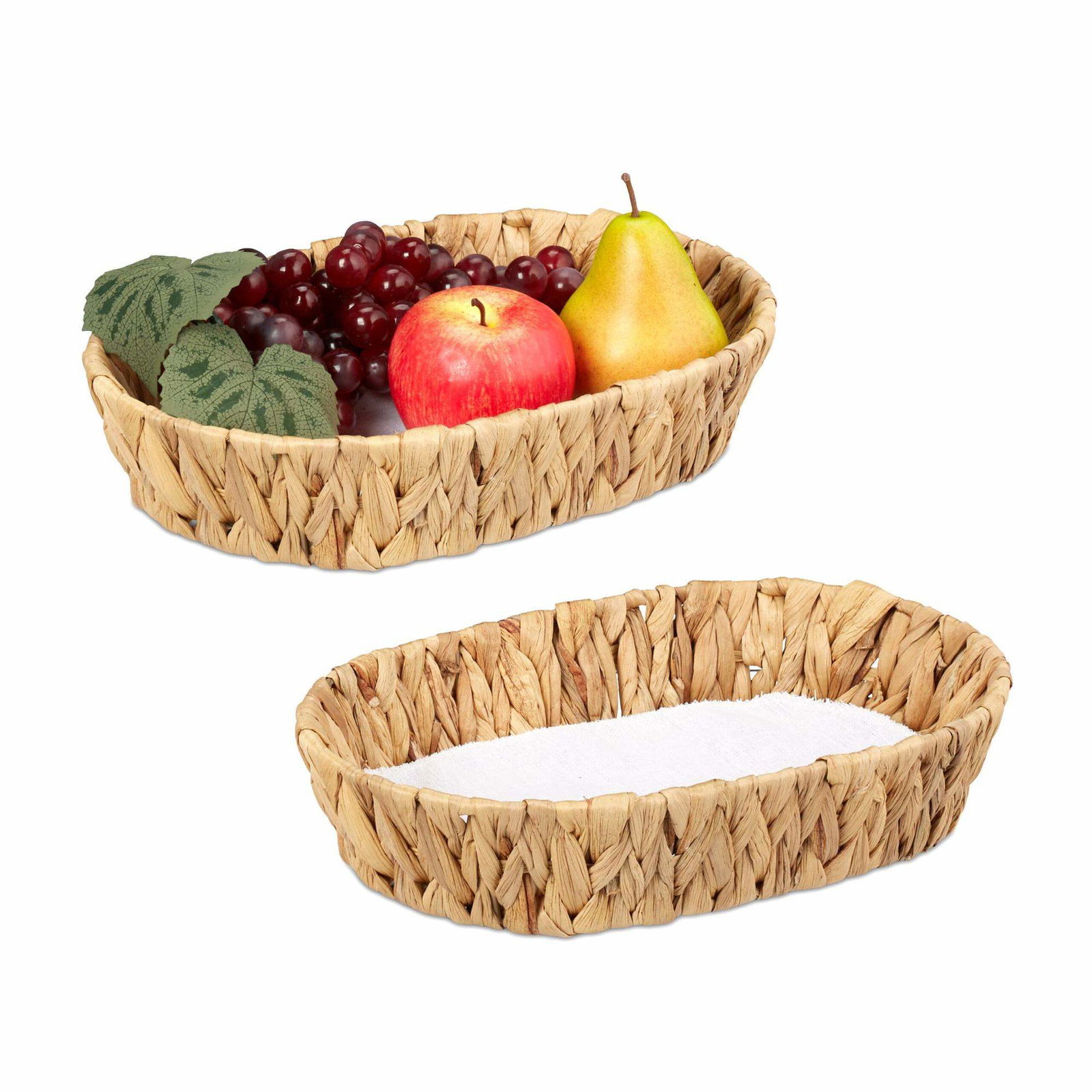 sæt med 2 frugtskåle lavet af vandhyacint