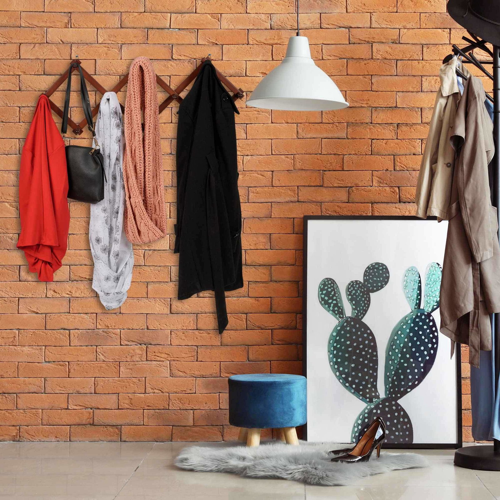 Infällbar vägghängare i trä | Mode & Accessoarer - Accessoarer | Pryloteket