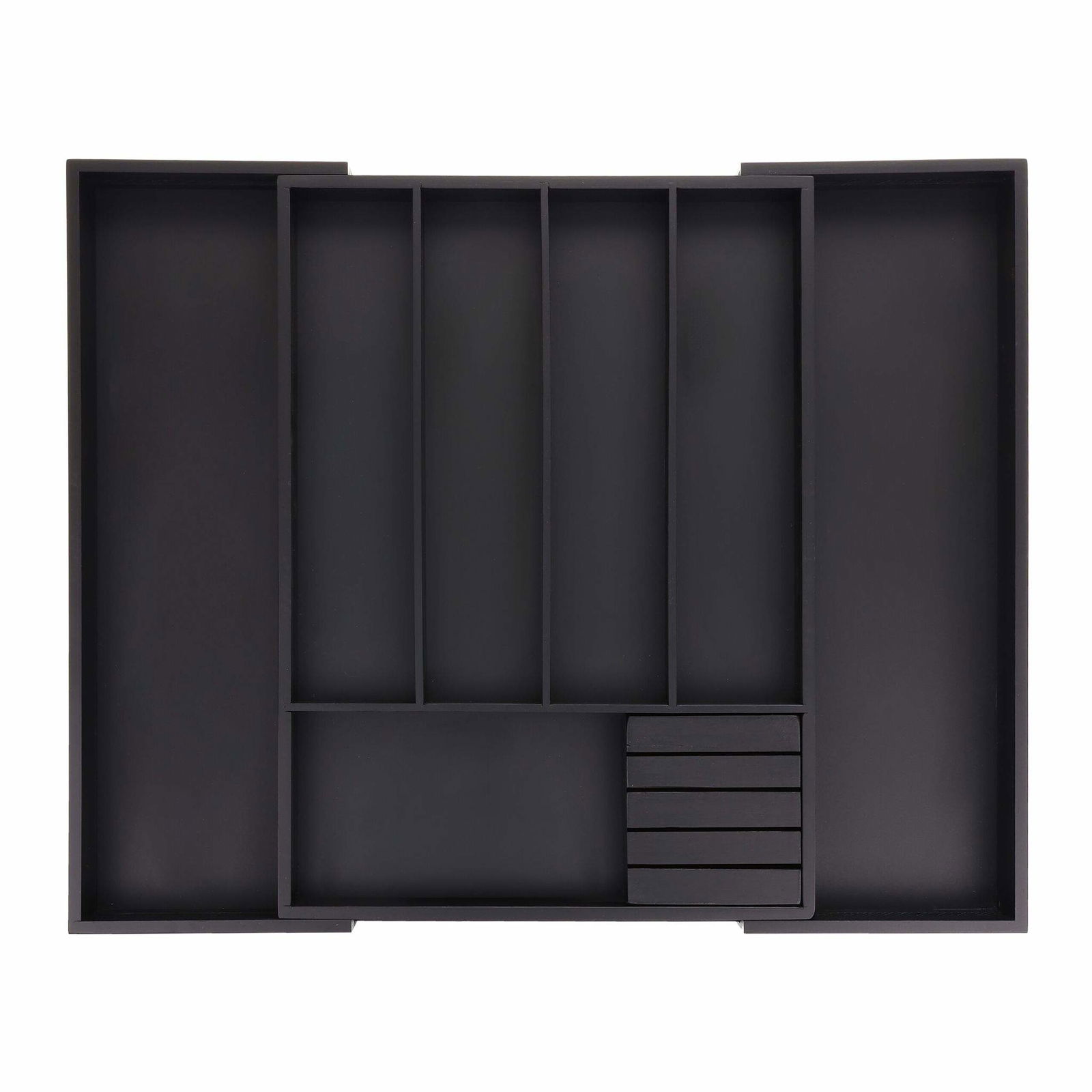 Udtrækkelig bambus bestikbakke