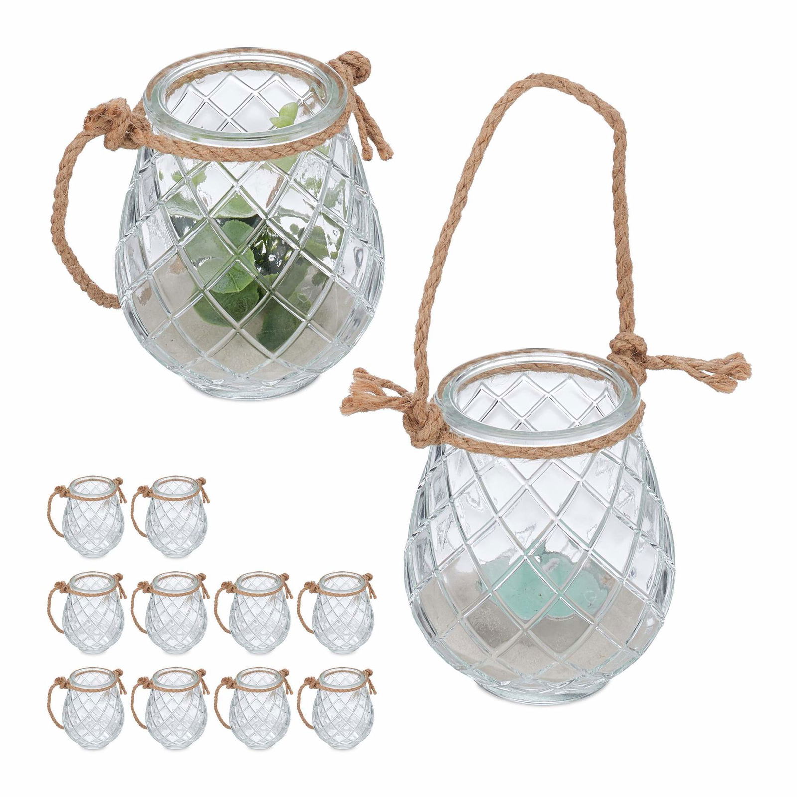 Gennemsigtig vindlys sæt med 12 stk