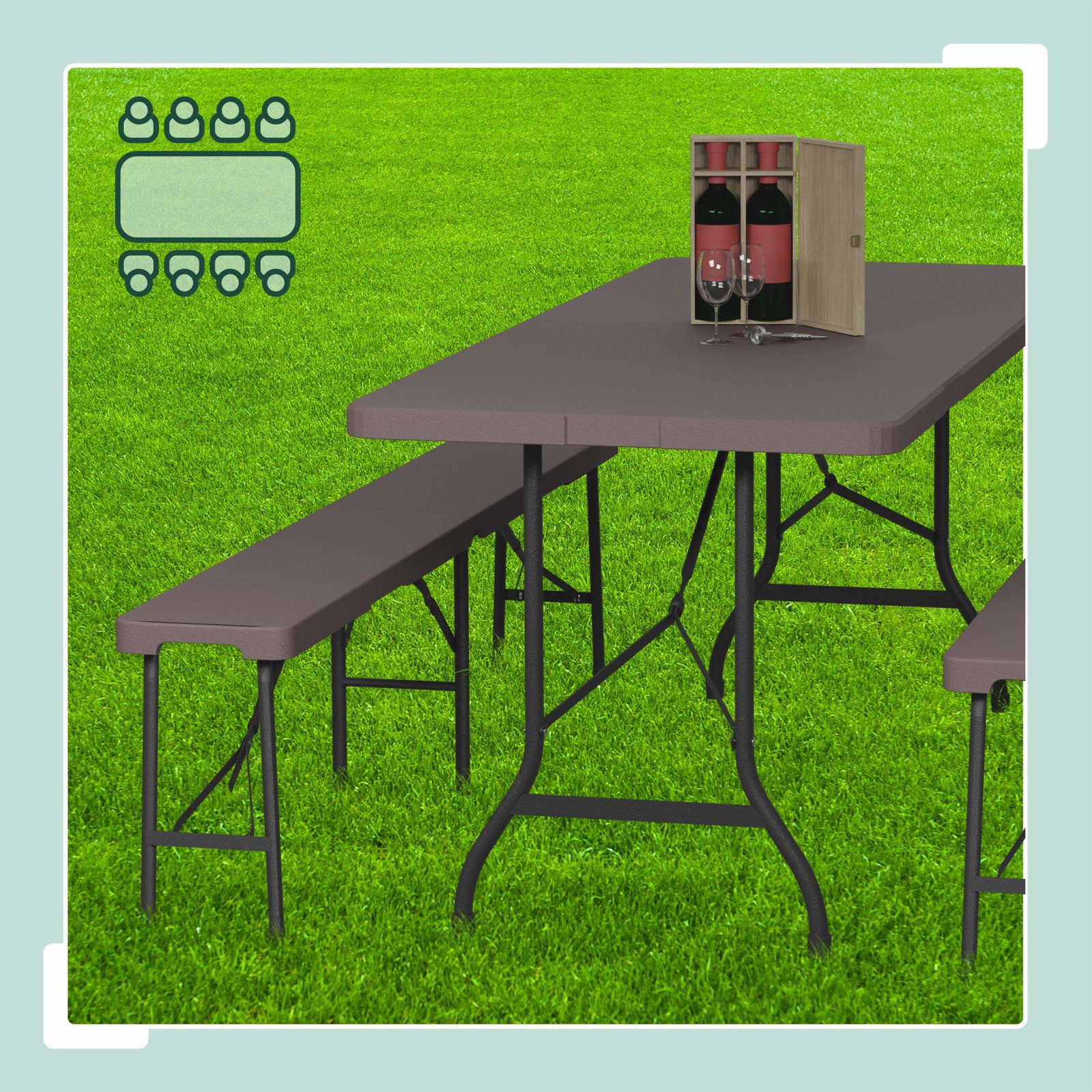 Sammenklappeligt havebord