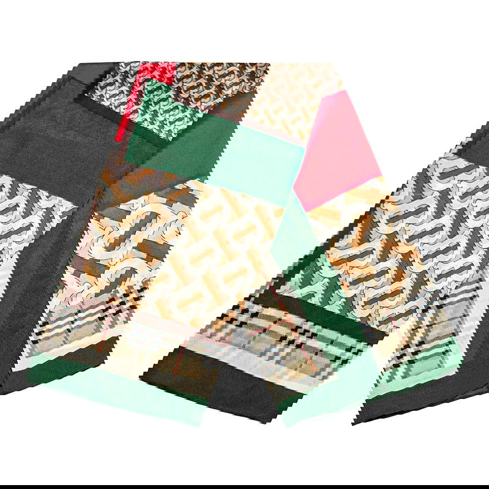 Mønstret tørklæde - Brun, Nr. 24